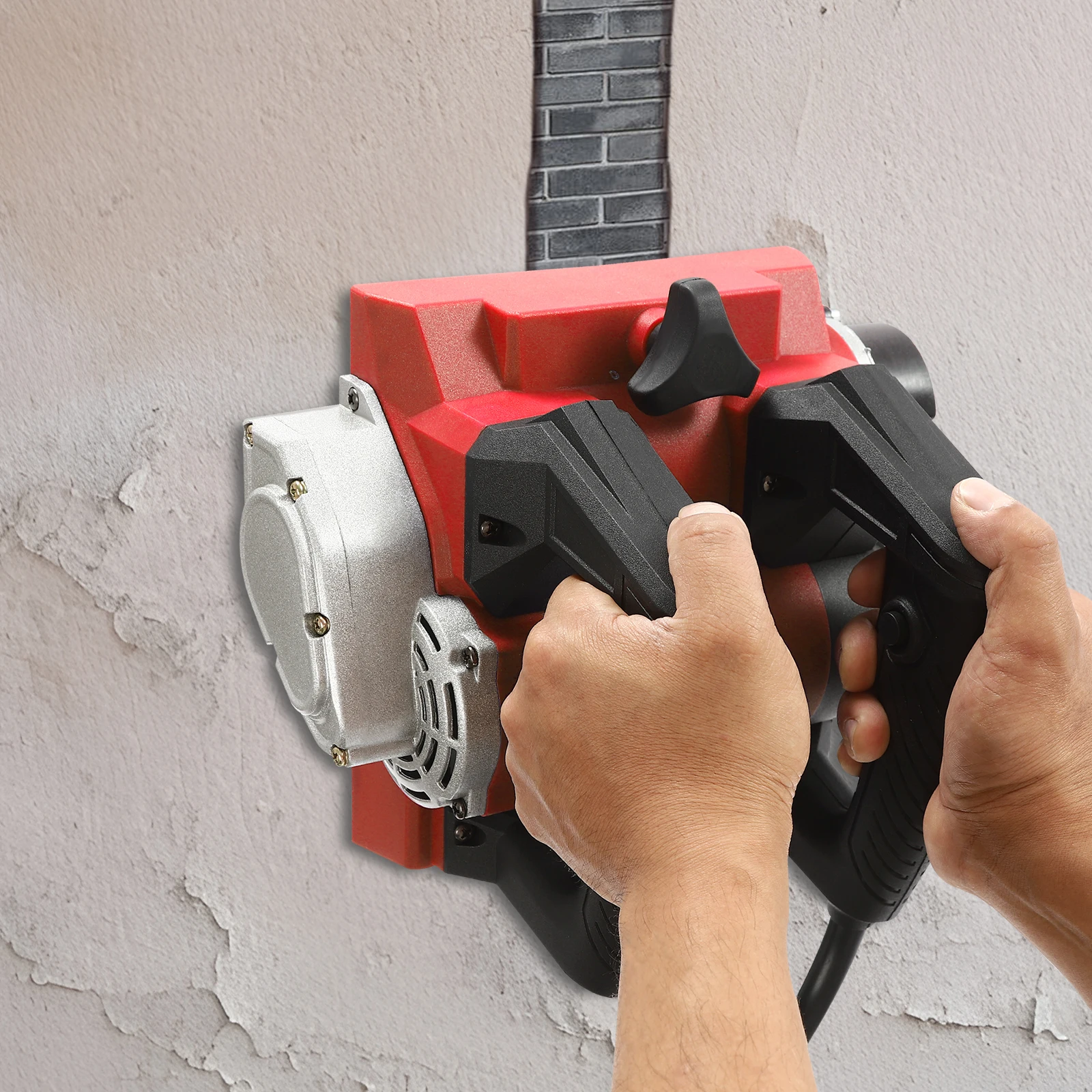 1300W Electric Wall Planer,21 Tungsten Steel Blades 0.04‑0.16 in Adjustable,Dust Extraction System for Wall Putty Paint Removal