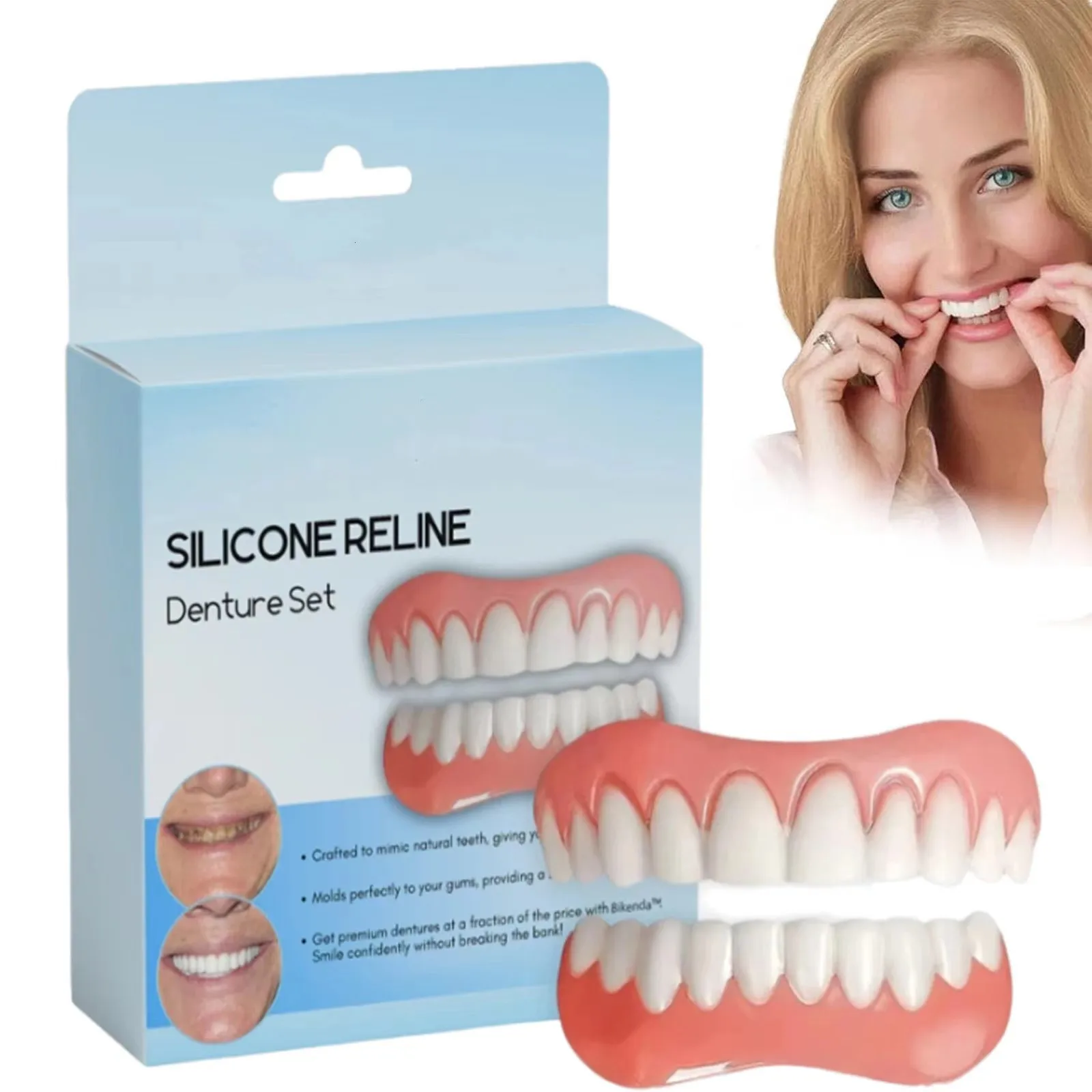 New Denture Silicone Kit Denture Silicone Liners Soft Denture Kit Soft Denture Kit Teeth Upper And Lower Set Easy Use Braces
