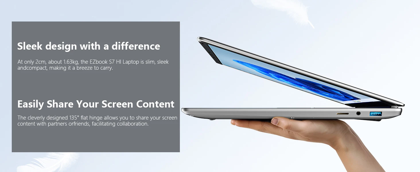 Jumper Laptop 15.6-inch FHD Display, 16GB RAM 512GB SSD (Expandable by 512GB via TF Card), 6500Y Processor(up to 3.4GHz), Lightweight Notebook for Business and Students, 2 Stereo Speakers/Type-C/USB 3.0/Numeric Keypad