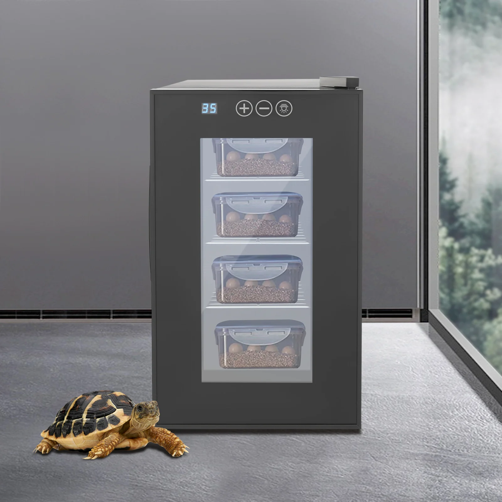 Reptile Egg Incubator wth Constant Temperature and Humidity 23L Egg Incubator 10-40°C Precise Temperature for Hatching