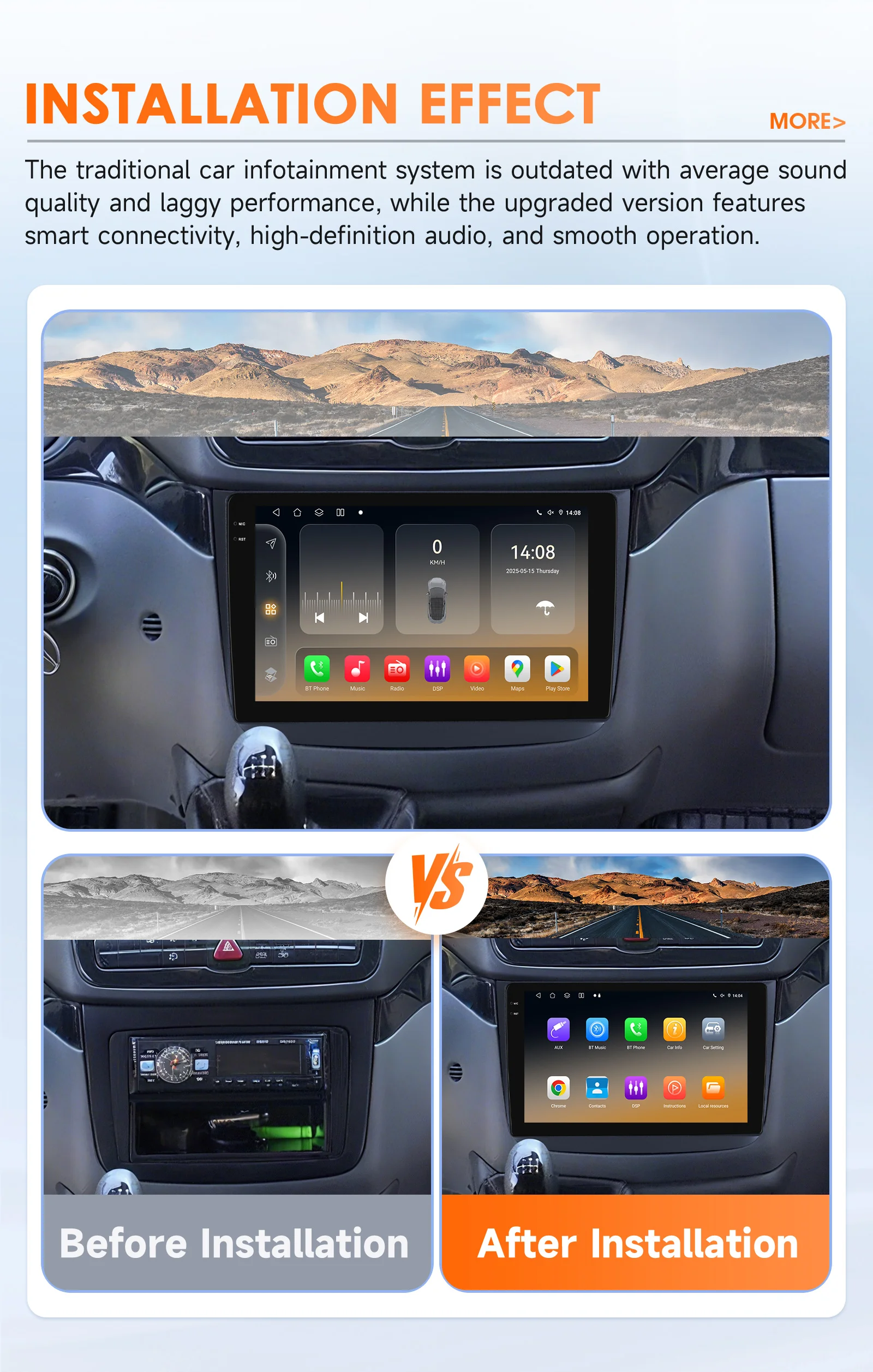 Hizpo Android 14 Car Multimedia Player For Mercedes-Benz Viano 2 W639 2003 - 2015 Carplay 360Camera By Snapdragon 6115
