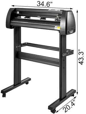 SucceBuy 28/34 Inch Vinyl Cutter Machine W/ Floor Stand Vinly Sign Cutting Plotter Starter Kits Software Adjustable Force Speed
