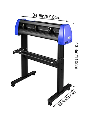 SucceBuy 28/34 Inch Vinyl Cutter Machine W/ Floor Stand Vinly Sign Cutting Plotter Starter Kits Software Adjustable Force Speed
