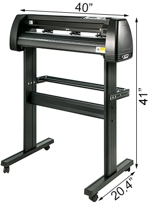 SucceBuy 28/34 Inch Vinyl Cutter Machine W/ Floor Stand Vinly Sign Cutting Plotter Starter Kits Software Adjustable Force Speed