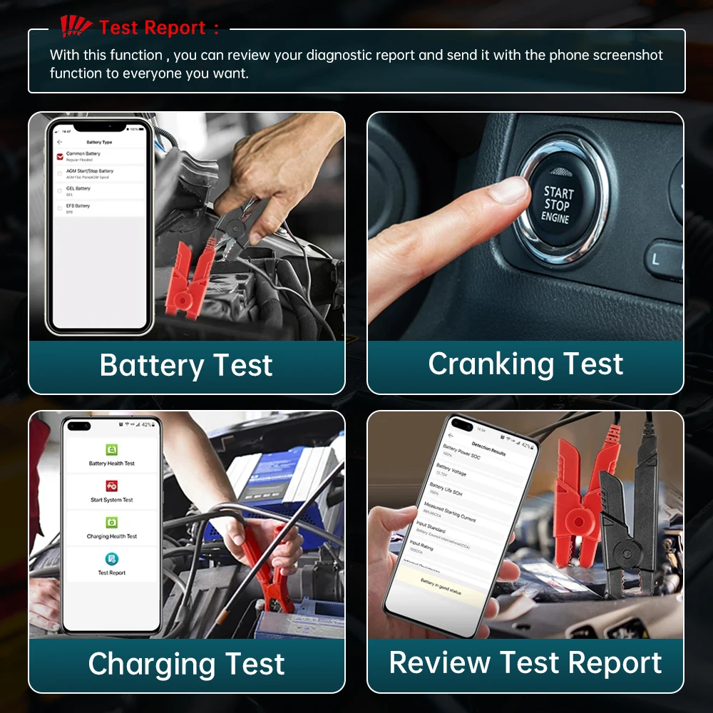 LAUNCH BST360 12V Car Battery Tester Automotive Cranking Charging Scanner Tools for CRP919E BT/PRO ELITE/PRO V5.0/PRO3S+ V5.0...