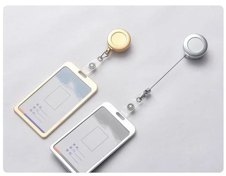 Employee Aluminium Alloy Plastic Credit Card ID Card Cover Case Work Identity Badge Card Cover Bag Women Men Work Card Holders