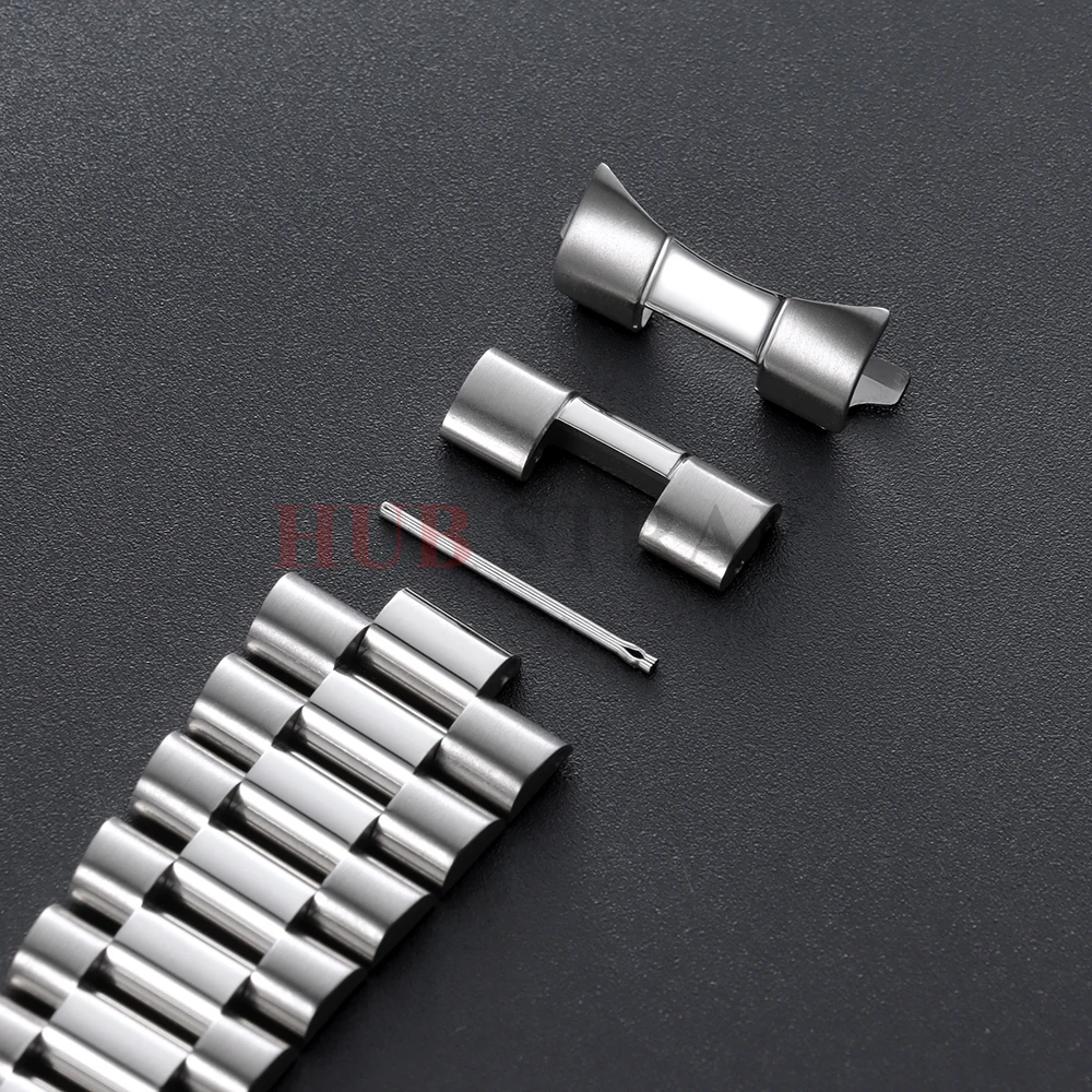 20/21/22mm Three Beads 304 Metal Curved End Watch Band men women for Rolex DATEJUST Jubilee Stainless Steel Bracelet Accessories