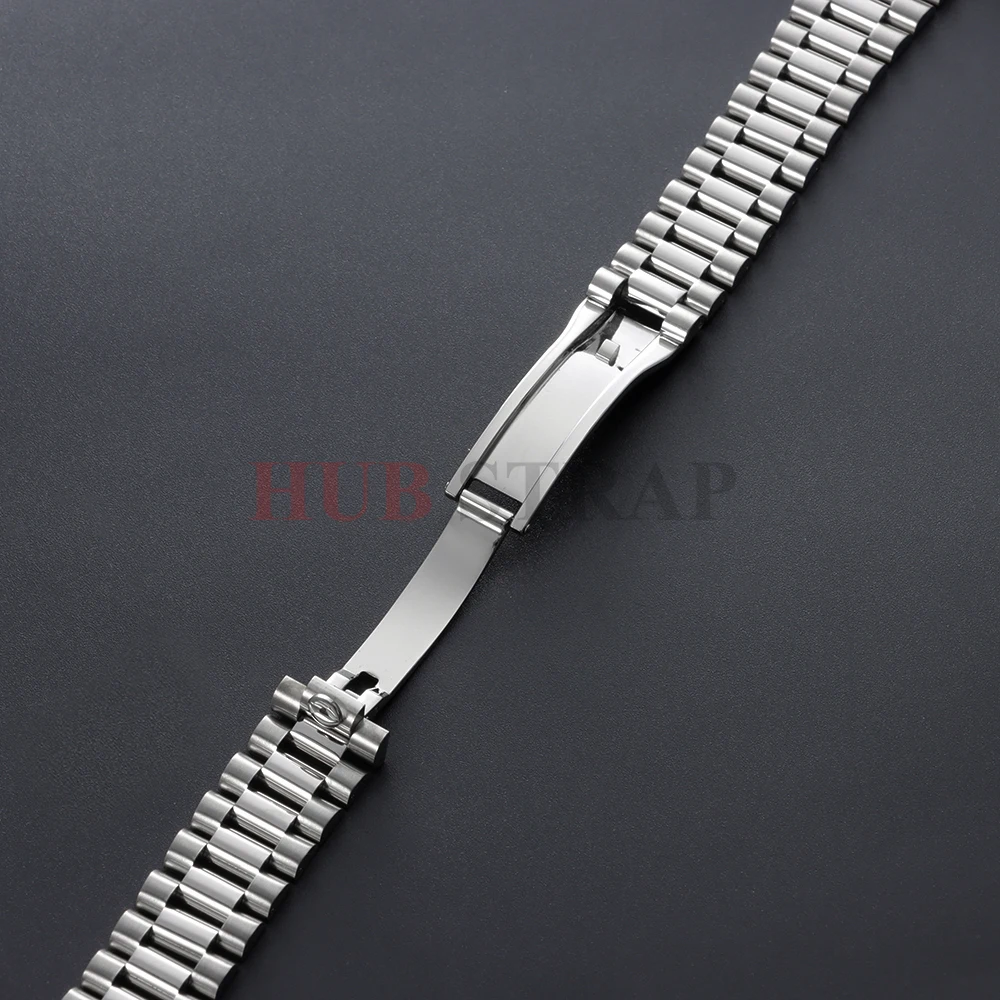 20/21/22mm Three Beads 304 Metal Curved End Watch Band men women for Rolex DATEJUST Jubilee Stainless Steel Bracelet Accessories