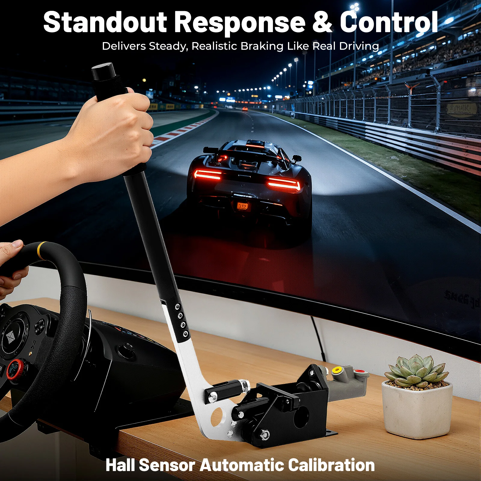 Hydraulic Handbrake Aluminum Alloy Hall Sensor Drift Sim Game Steering Wheel PC Racing Simulator Accessories Gear Shift Lever