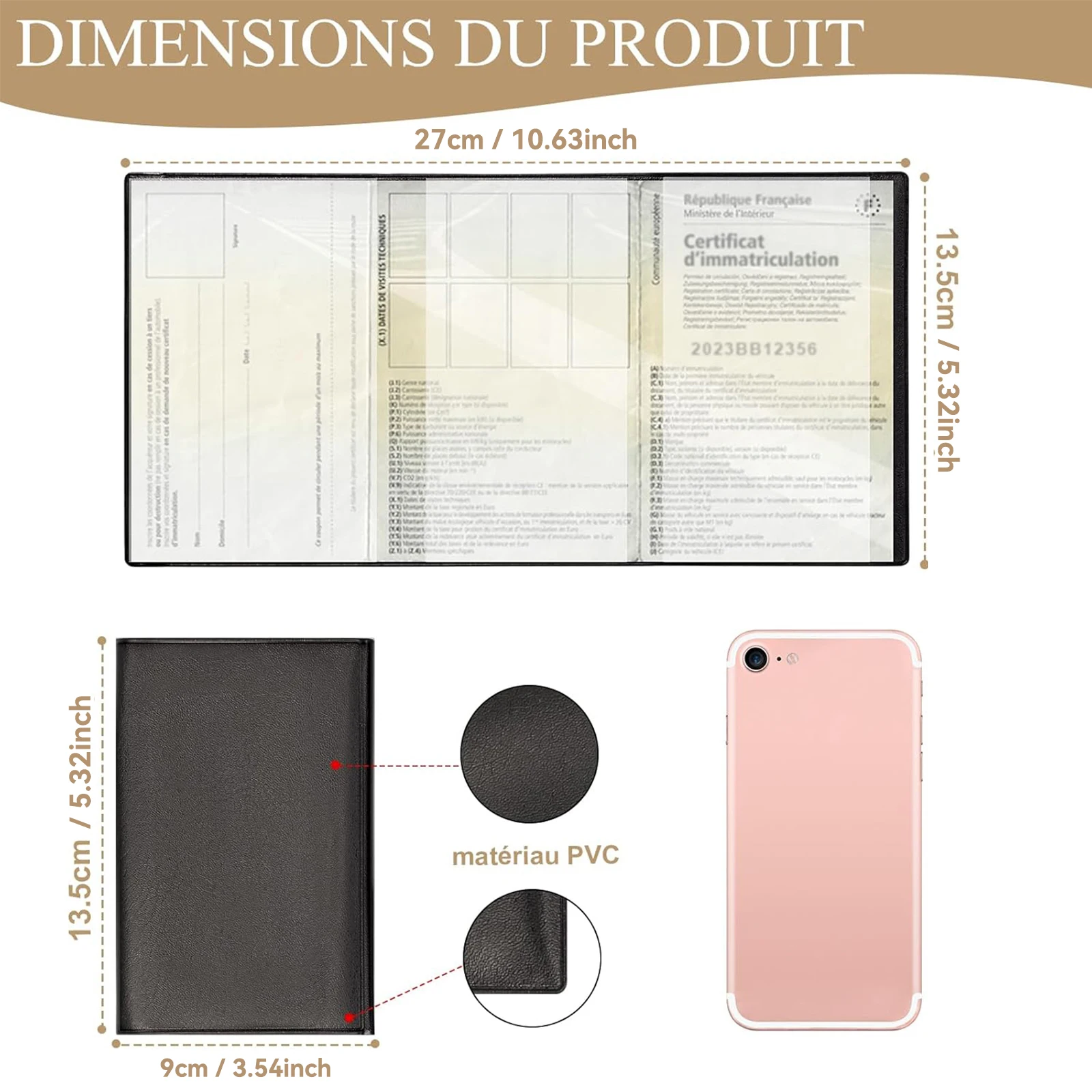 Transparent Plastic Document Sleeve Vehicle Registration And Insurance Card Holder for Car/Motorcycle Papers