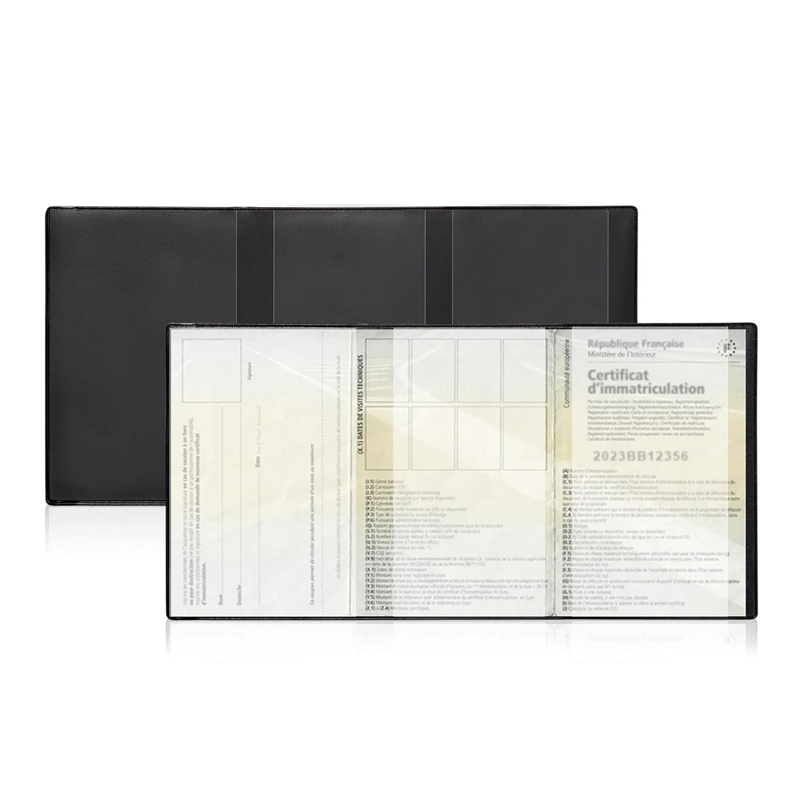 Transparent Plastic Document Sleeve Vehicle Registration And Insurance Card Holder for Car/Motorcycle Papers