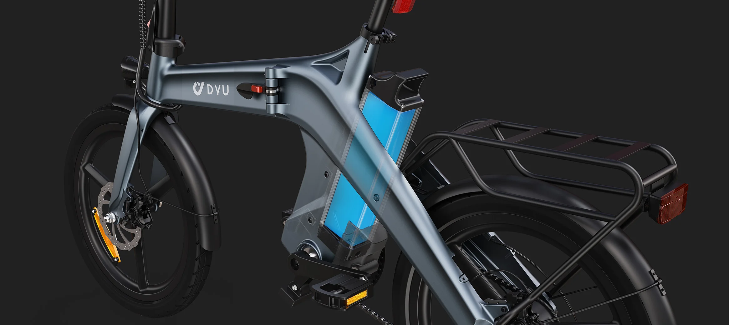 DYU T1 E Bike 250W Brushless Motor 36V10AH Lithium Battery Magnesium Alloy Electric Bike Adult 20-in Tire Fold Electric Bicycle