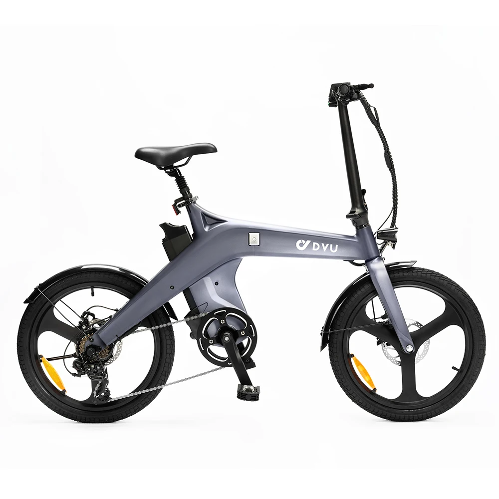 DYU T1 E Bike 250W Brushless Motor 36V10AH Lithium Battery Magnesium Alloy Electric Bike Adult 20-in Tire Fold Electric Bicycle