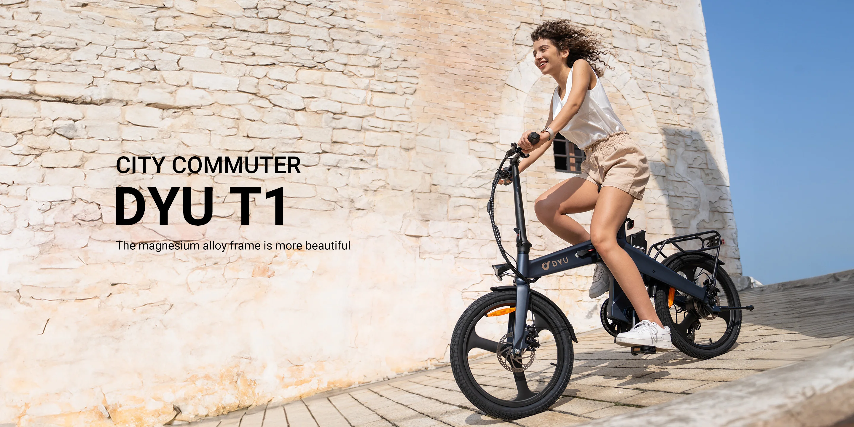 DYU T1 E Bike 250W Brushless Motor 36V10AH Lithium Battery Magnesium Alloy Electric Bike Adult 20-in Tire Fold Electric Bicycle