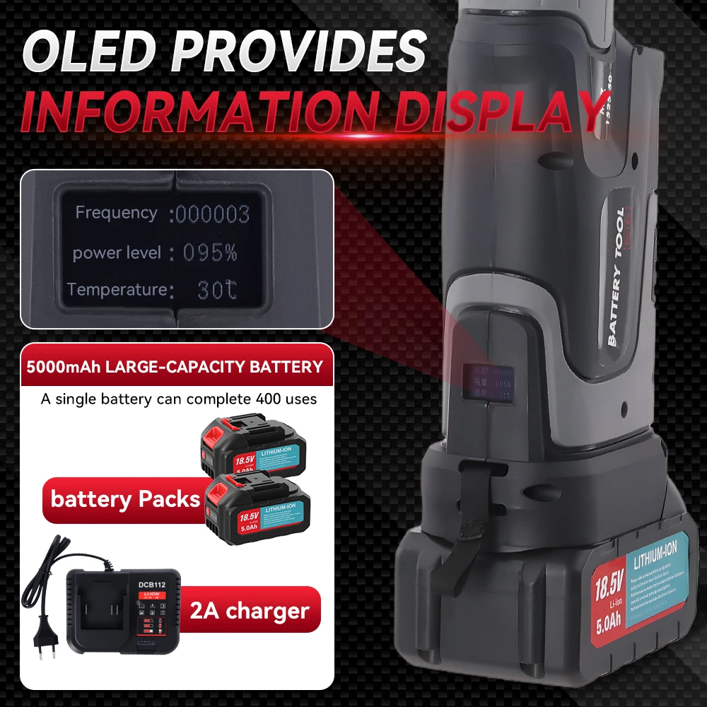 Podofo 18V Electric Pipe Hydraulic Crimping Tool Kit With TH16/20/25/26/32mm Crimping Dies Cordless Pipe Press Tool With Battery