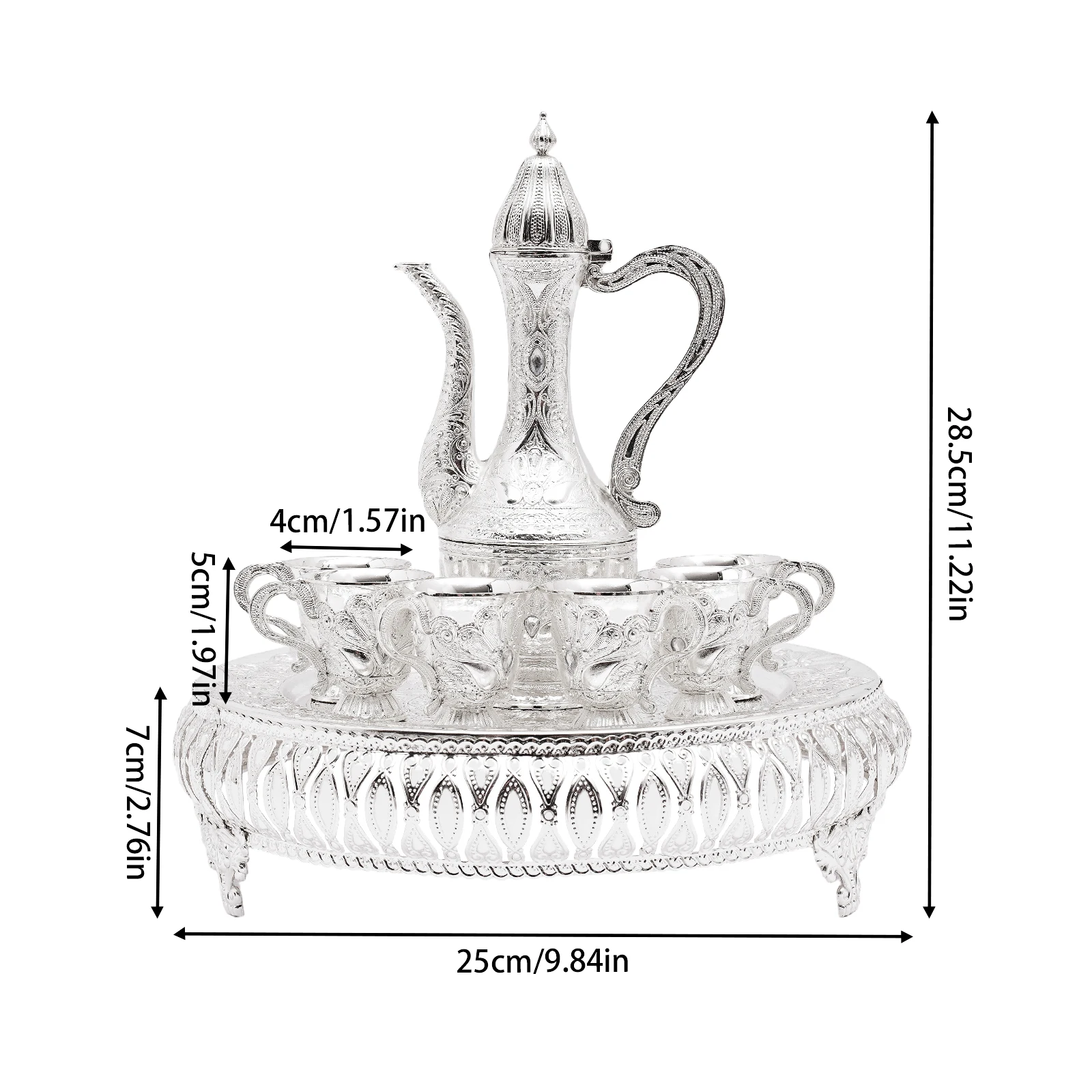 Coffee Cup and Teapot Set Tea Service Set Tea Service Set for Tea Table Decoration