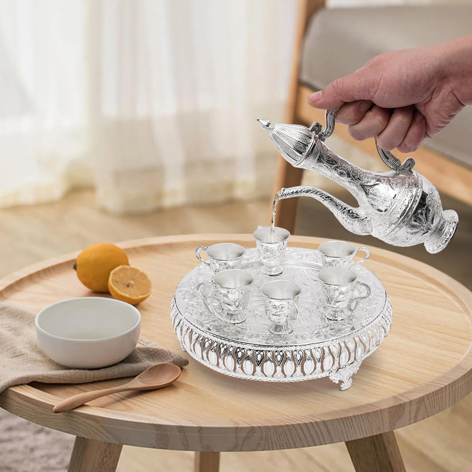 Coffee Cup and Teapot Set Tea Service Set Tea Service Set for Tea Table Decoration