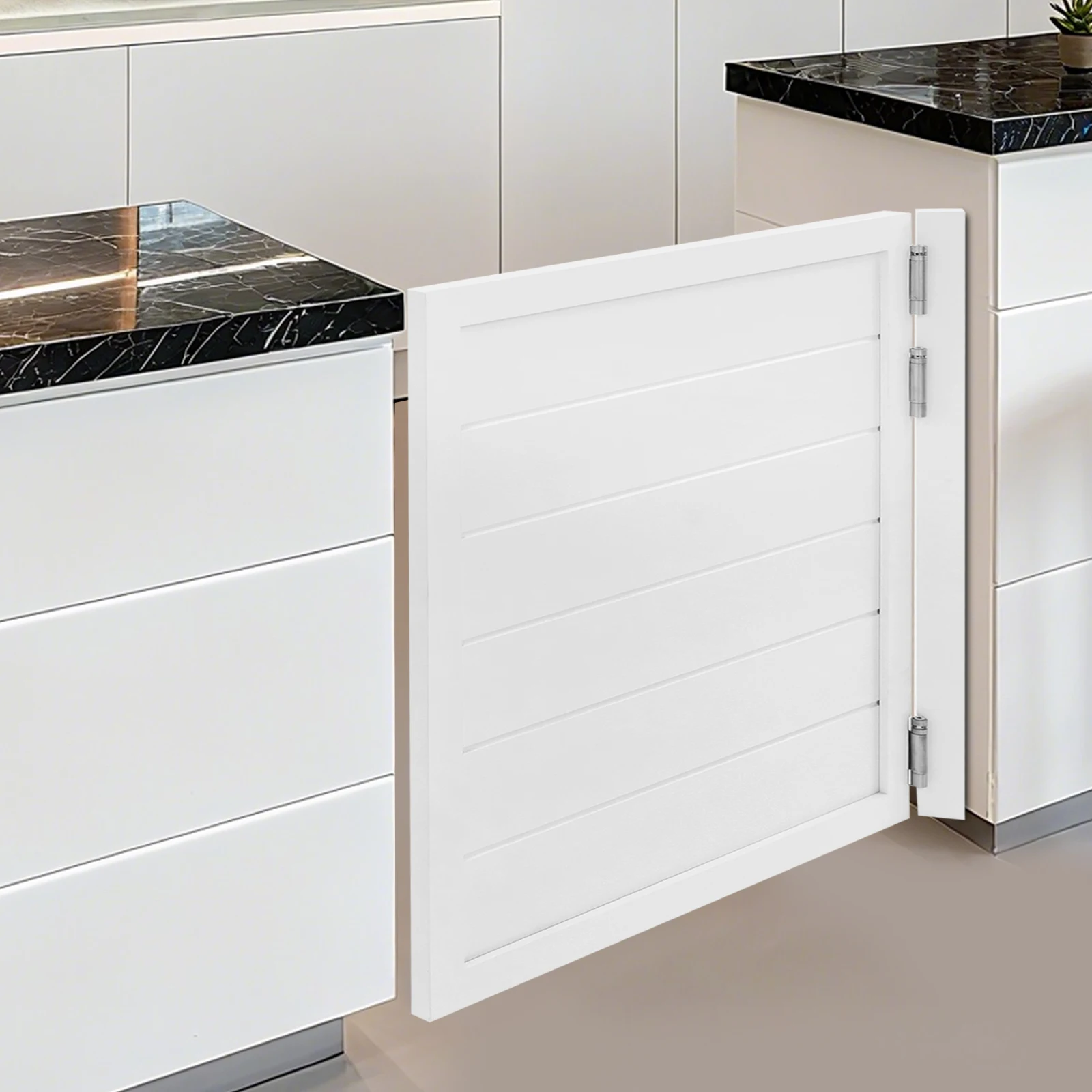 Modern 90x90cm Pine Wood Partition Half Door for Doorways with Automatic Closing Function for Houses, Kitchens