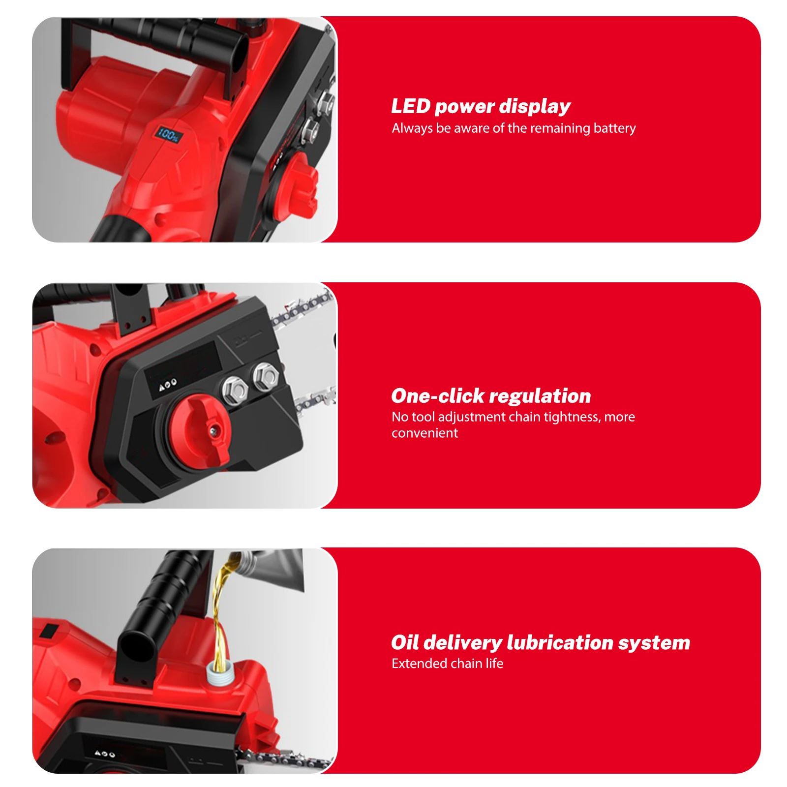12 Inch Brushless Electric ChainSaw Cordless Battery Saw Portable Garden Woodworking Power Tool For Makita 18V Battery