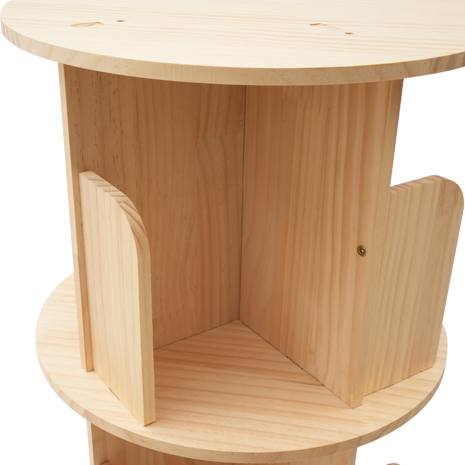 Rotating Bookshelf 360° Spinning Bookcase New Zealand Pine Wood Toddler Display Stand for Toy and Book Storage for Bedroom