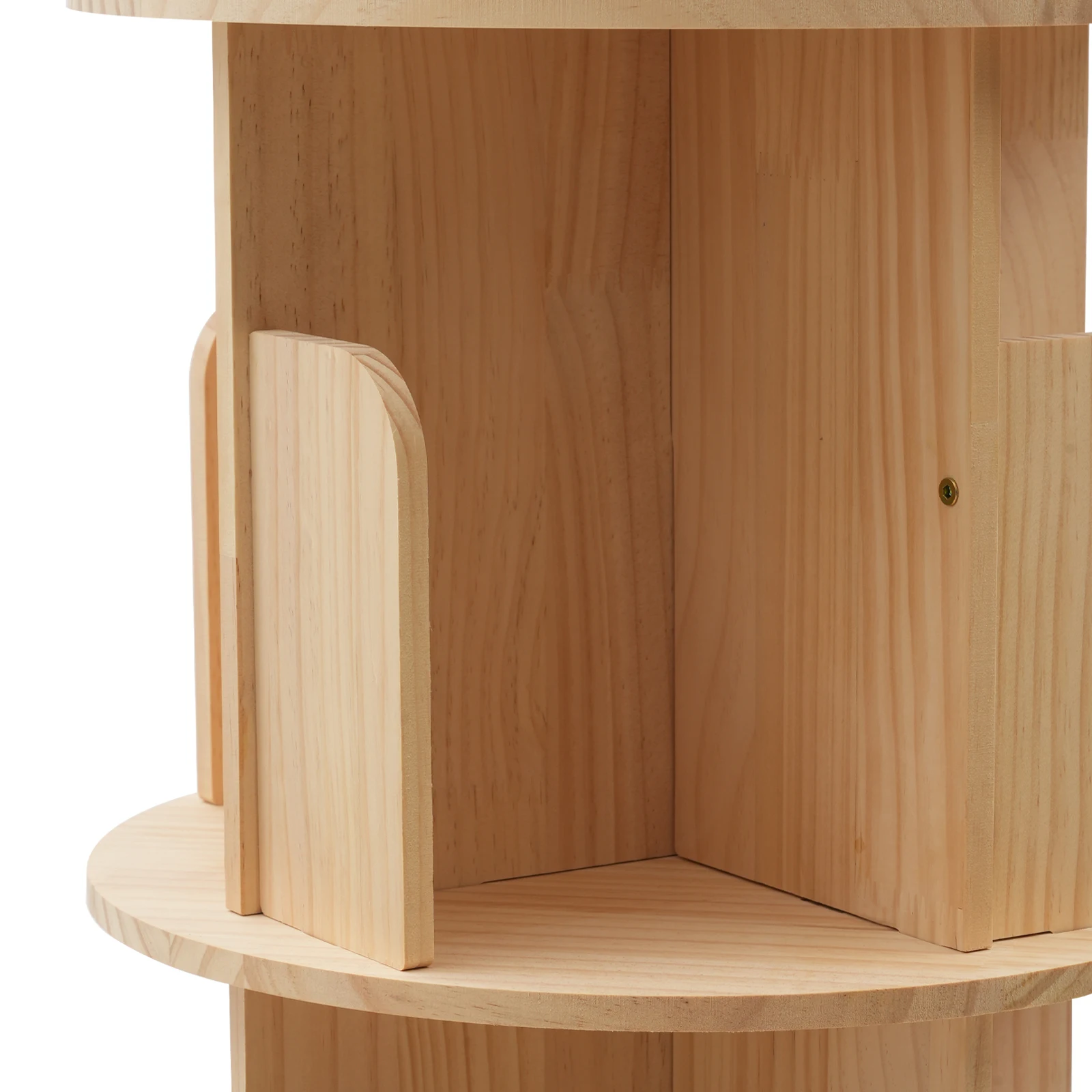 Rotating Bookshelf 360° Spinning Bookcase New Zealand Pine Wood Toddler Display Stand for Toy and Book Storage for Bedroom