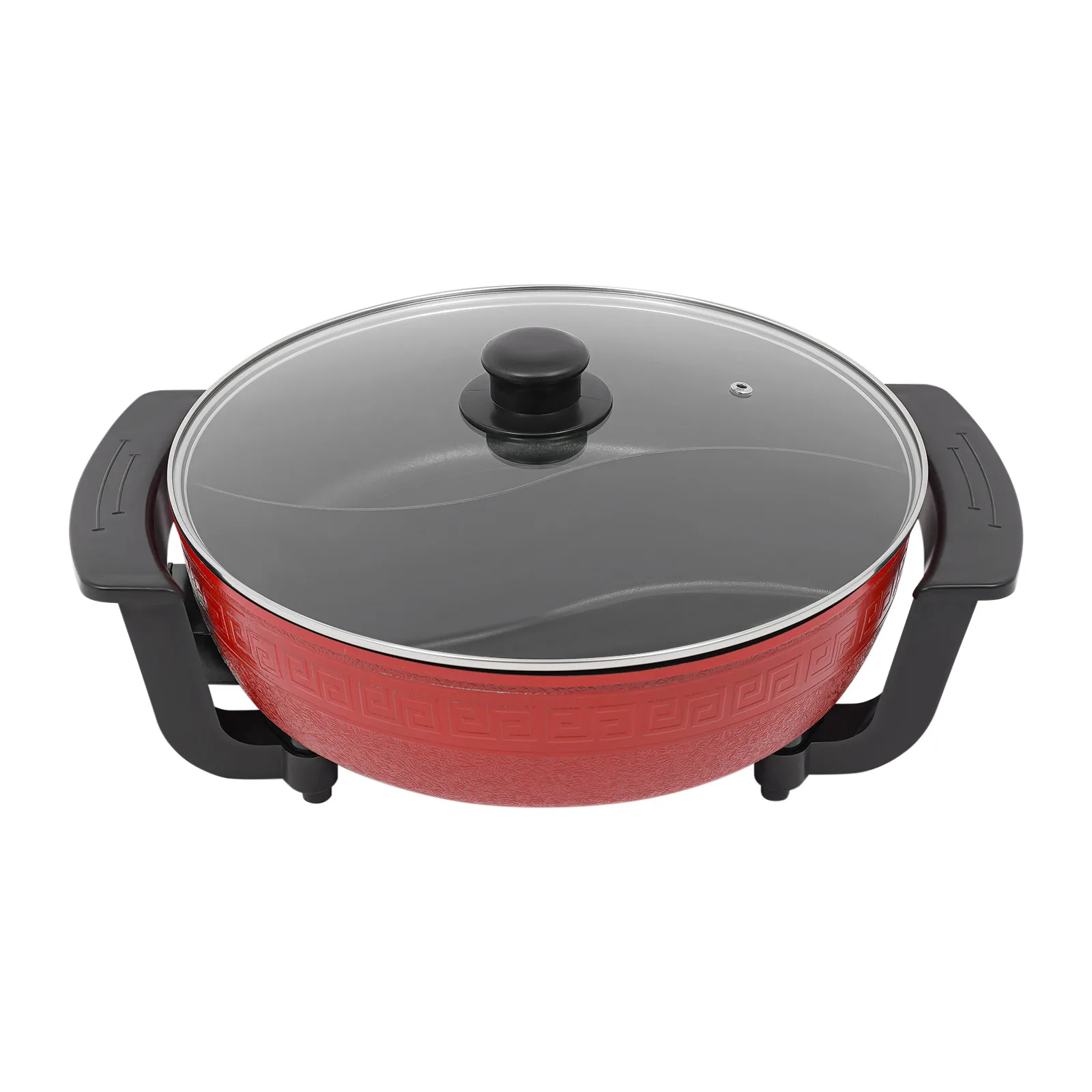 31cm Multifunction Electric Pot| 1360W 6L Household Hot Pot Cooker| Heating Pan w/ Thermostat Control, Lid