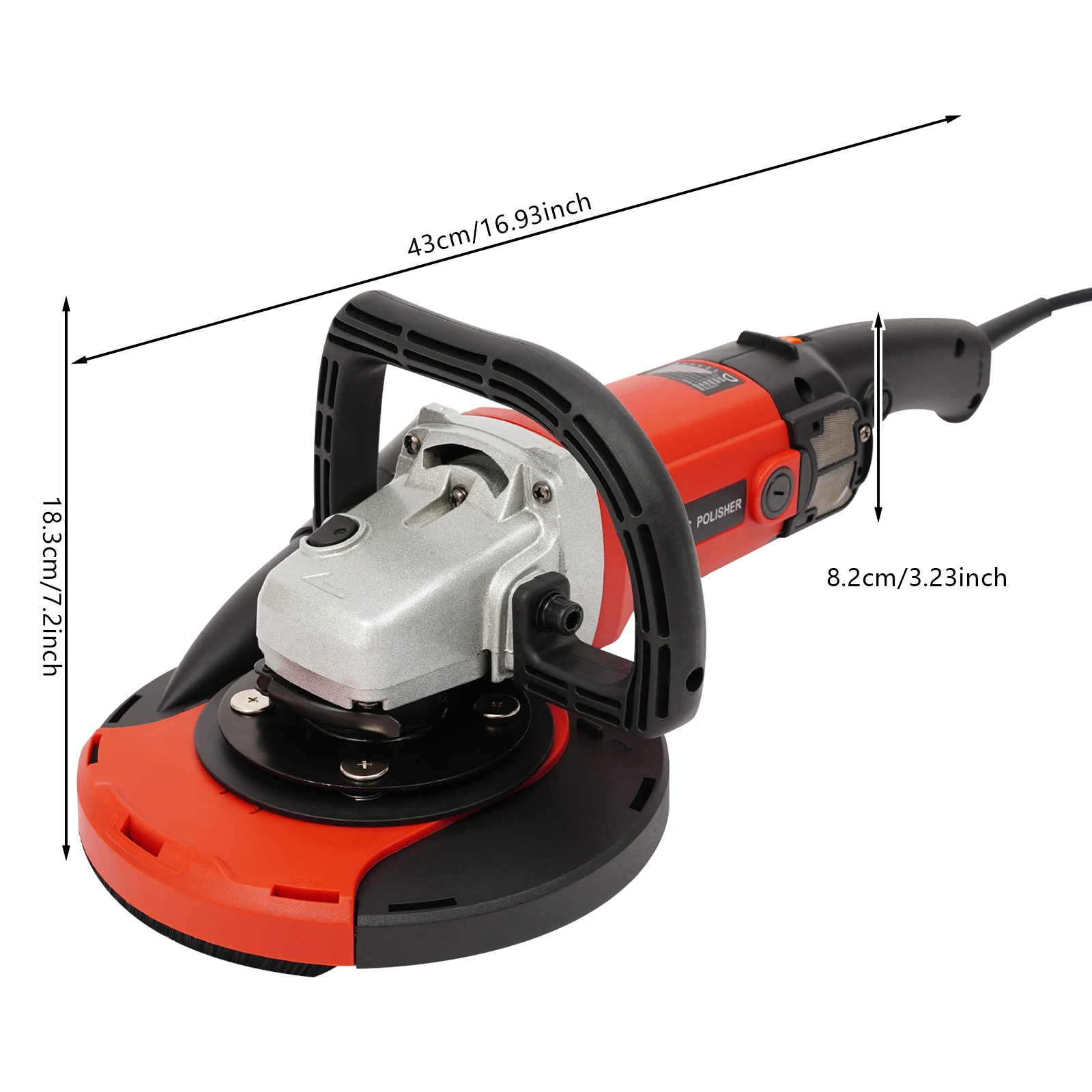 1580w Grinding Machine Adjustable Speed Hand Concrete Grinder Set Dust-Free Grinding Machine Granite Marble Grinder