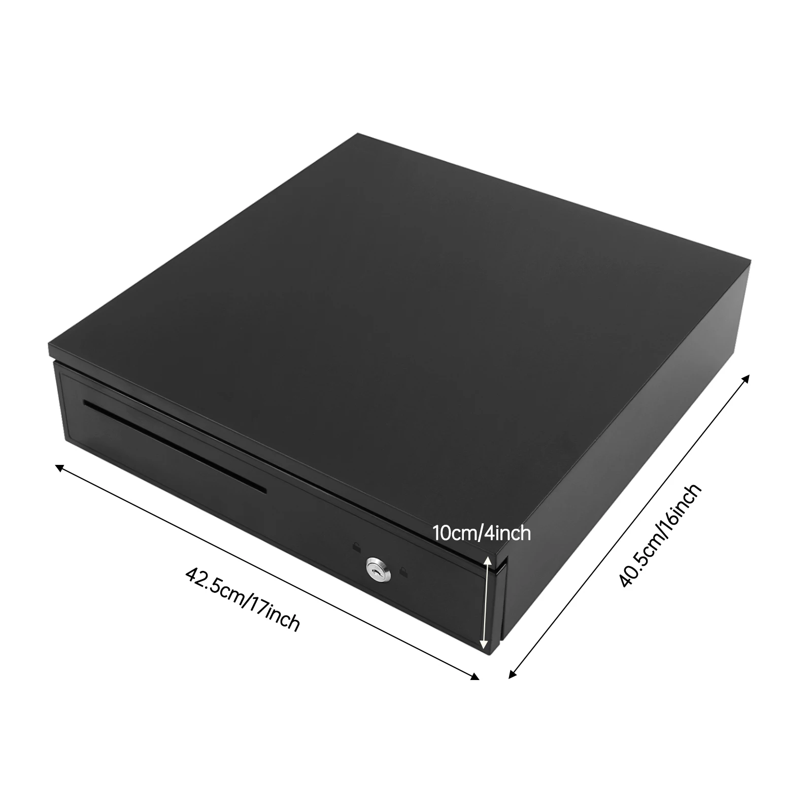 Cash Drawer, Cash Drawer W/ 5 Compartments for Banknotes and 8 for Coins, for Hotels, Supermarkets, Shopping Malls, Pharmacies