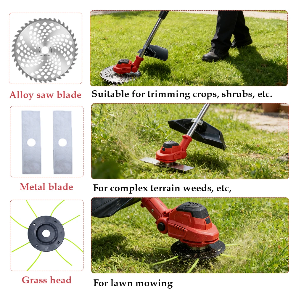 10inch Brushless Electric Lawn Mower 36000RPM Cordless Electric Grass Trimmer Cutter Garden Tool For Makita 18V Battery Pin