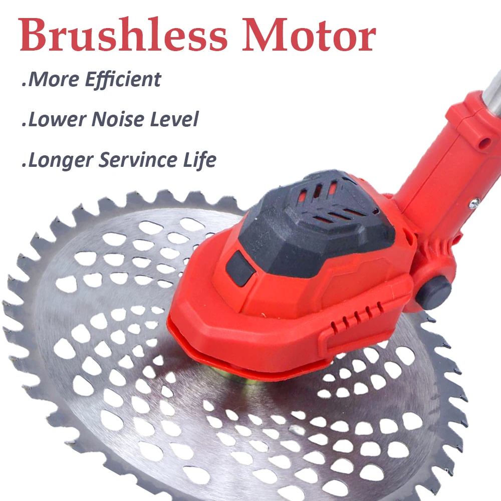 10inch Brushless Electric Lawn Mower 36000RPM Cordless Electric Grass Trimmer Cutter Garden Tool For Makita 18V Battery Pin
