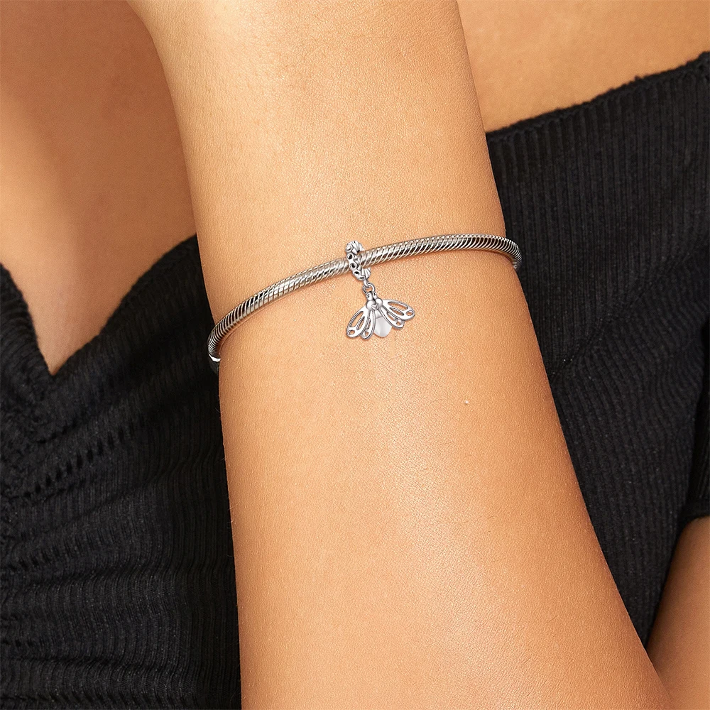 Shining Luminous Firefly Charms 925 Silver Bulb Spider Bee Fit Dangle Original Fmrose Bracelets Glow Beads Women DIY Jewelry
