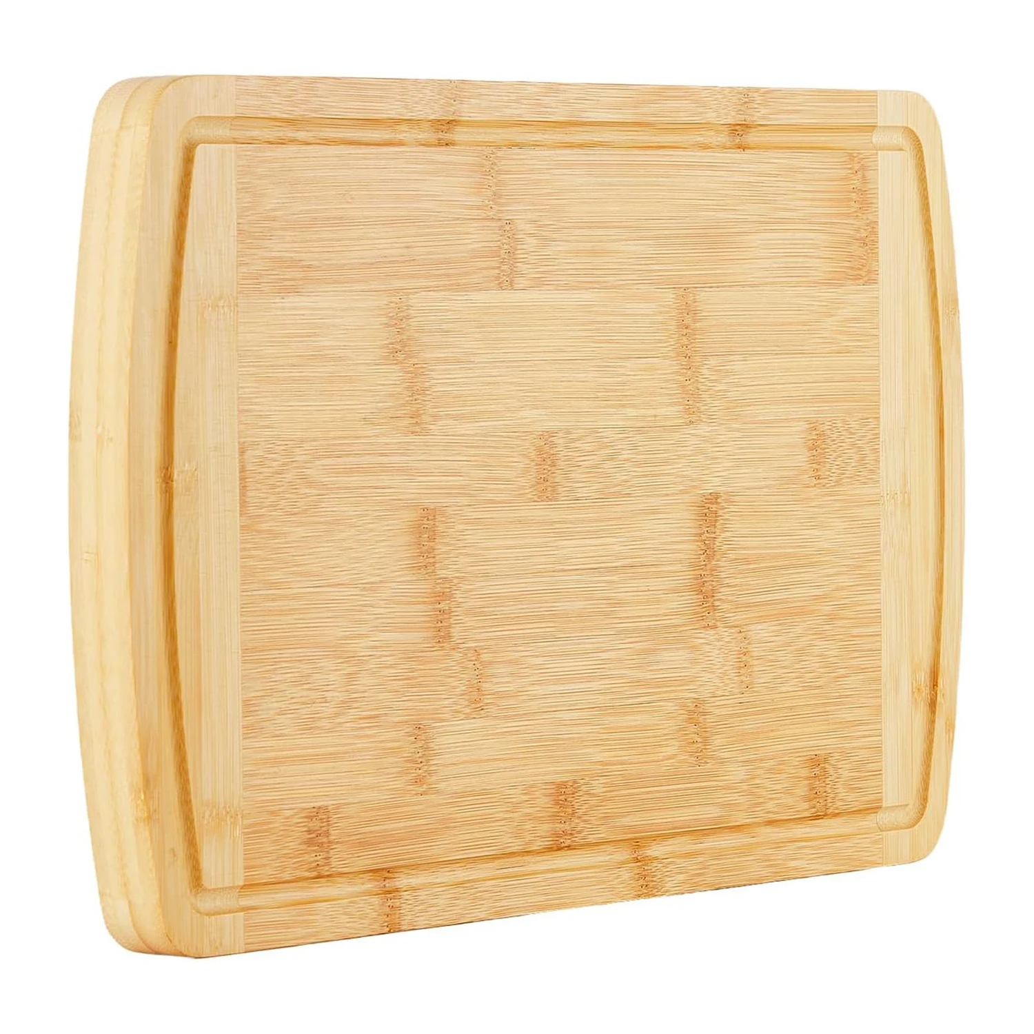 28x40cm Charcuterie Bamboo Cutting Boards with Juice Groove and Handles Wood Cutting Board for Kitchen Meat Turkey Veggies