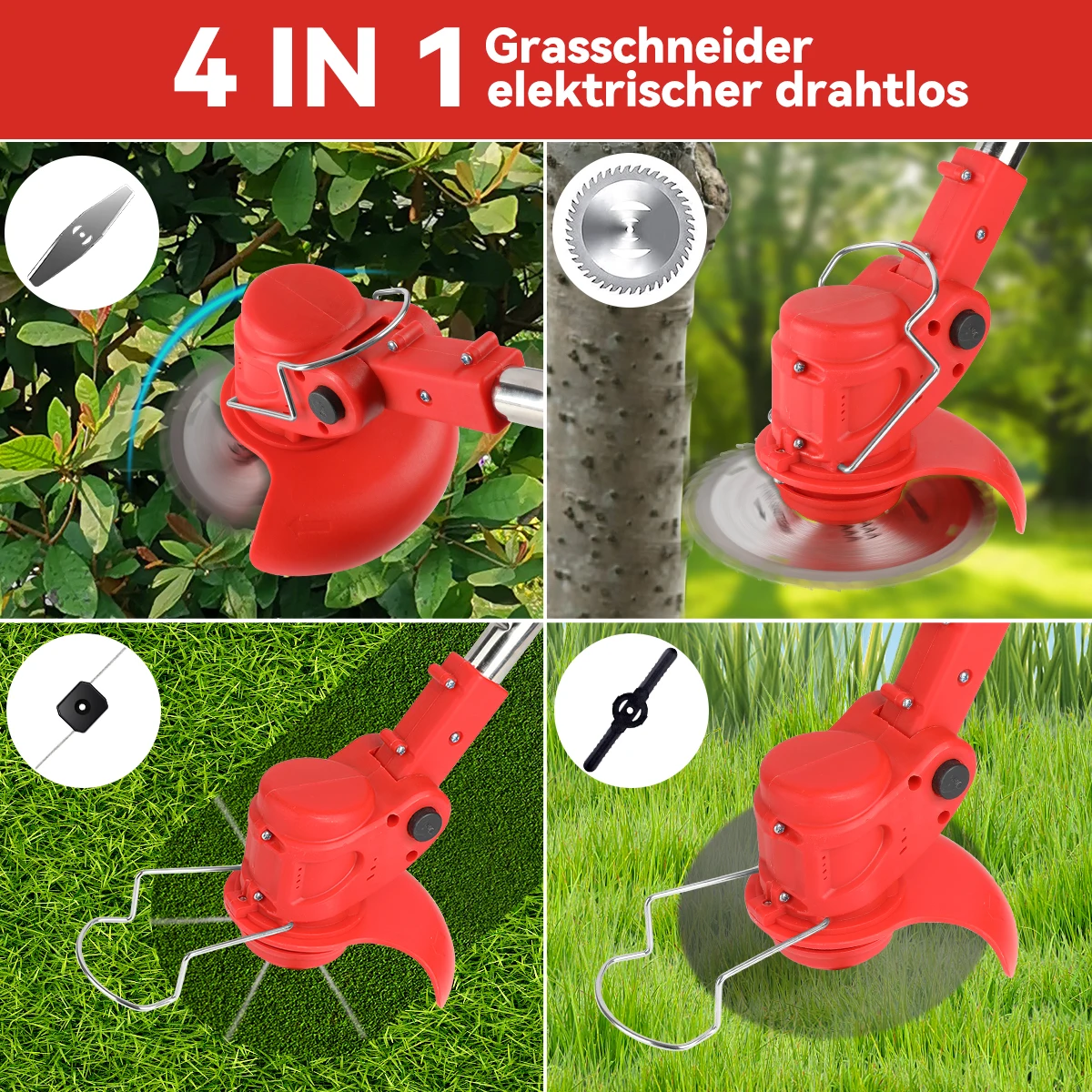 Electric Brushless Motor Cordless Cutter Household Weeder For Garden Lawn Trimming Pruning Tools