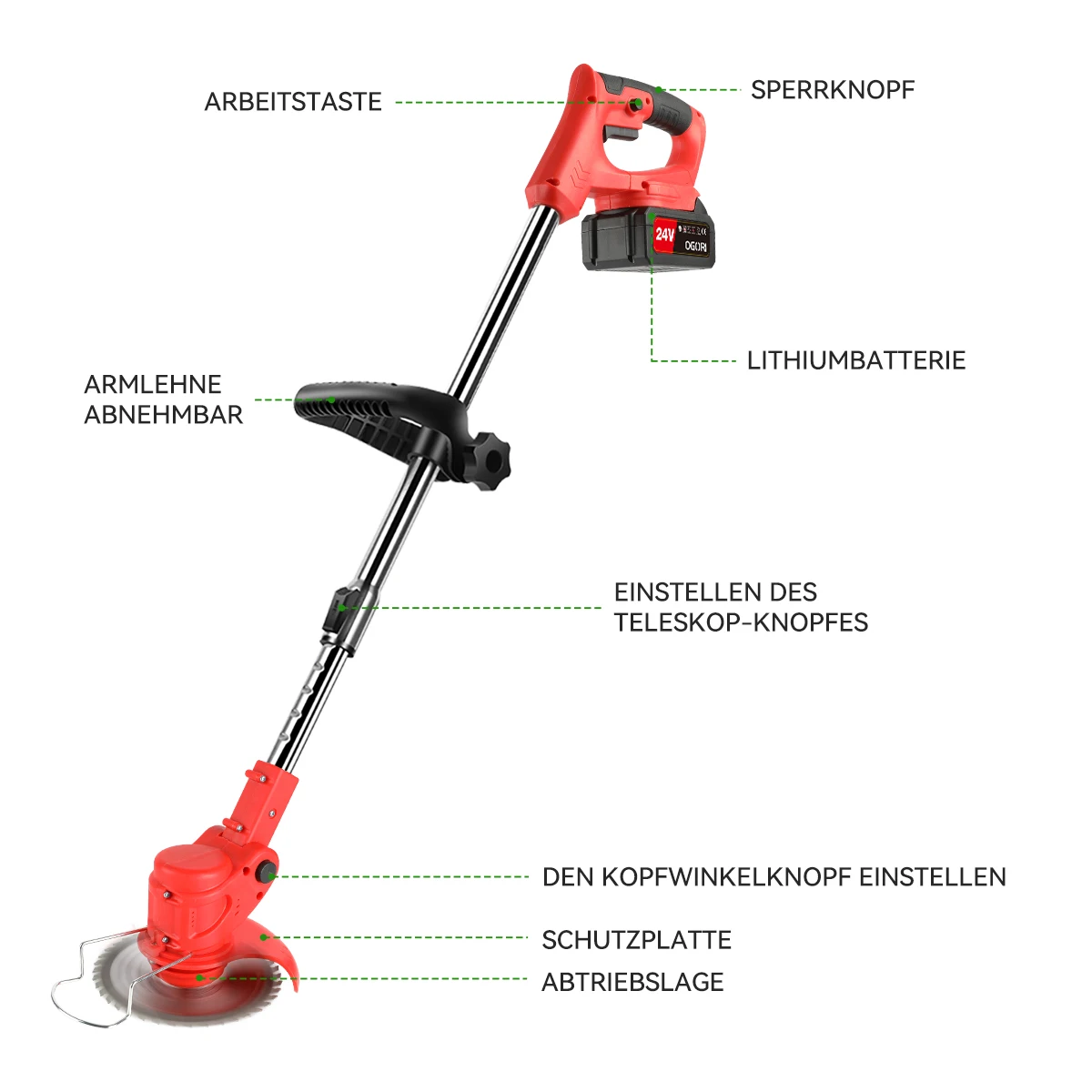 Electric Brushless Motor Cordless Cutter Household Weeder For Garden Lawn Trimming Pruning Tools