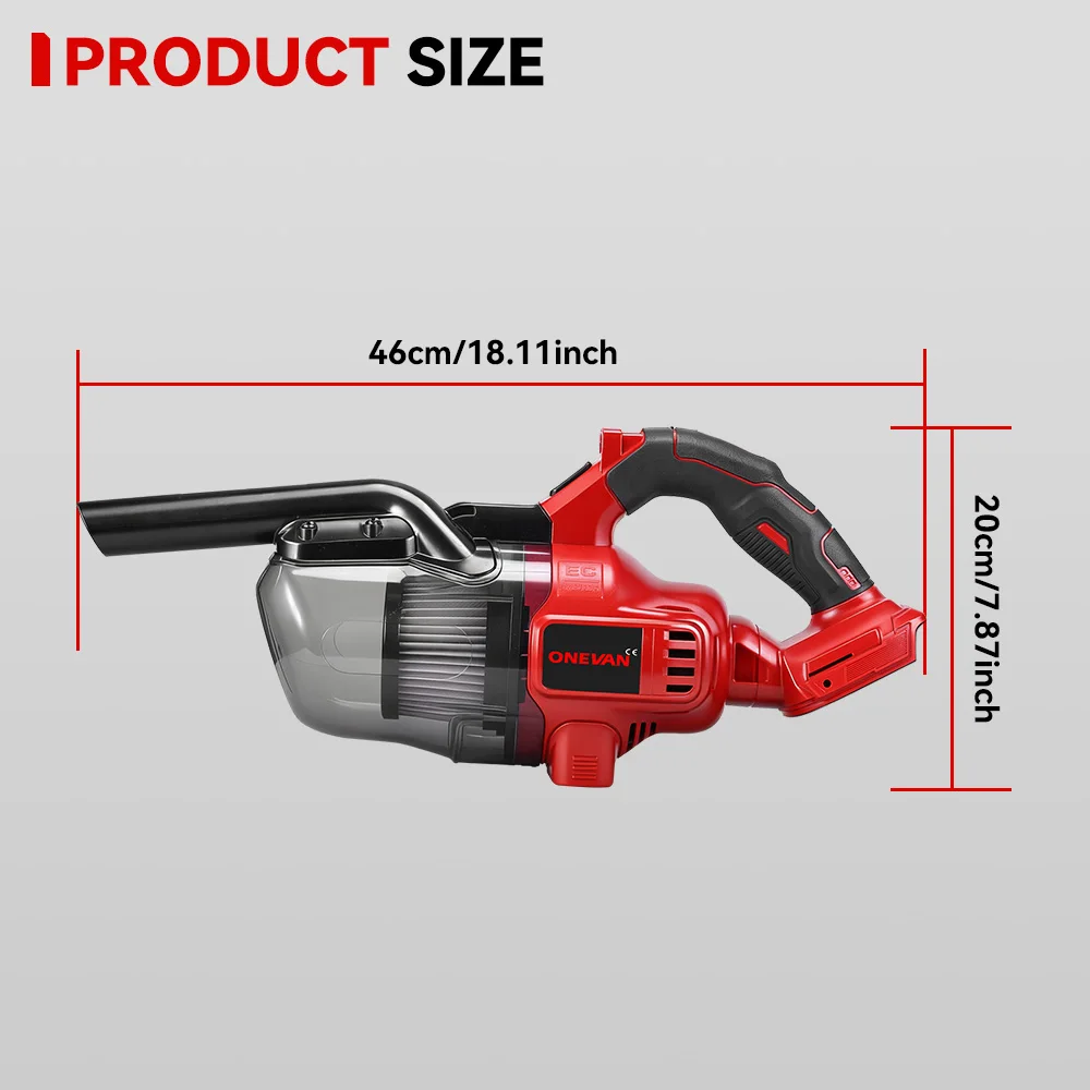 ONEVAN 16000PA Cordless Electric Vacuum Cleaner Portable Handheld Household Floor Cleaning Power Tool For Makita 18V Battery Pin