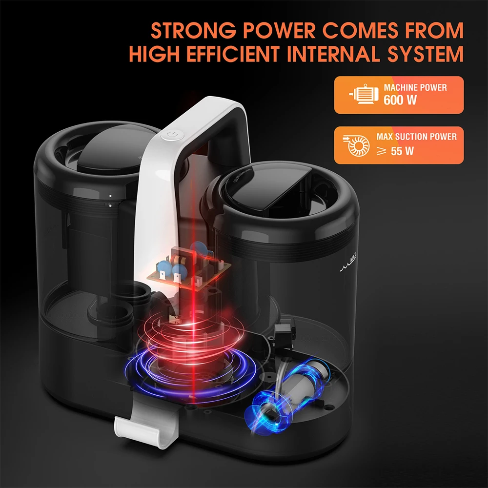High Power Handheld Carpet Cleaner 15Kpa Portable Spot Cleaner for Car Sofa Pet Hair Spray Suction Upholstery Clean Machine