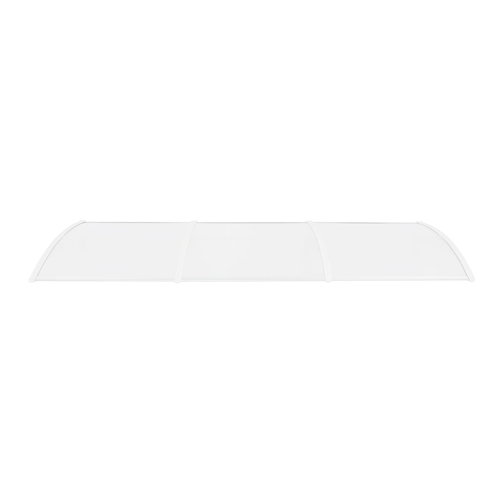 Front Door Arched Canopy Outdoor Shelter Aluminum PP+PC Clear White Wall Mounted -30~200°C Temperature Resistant for Entrance Ba