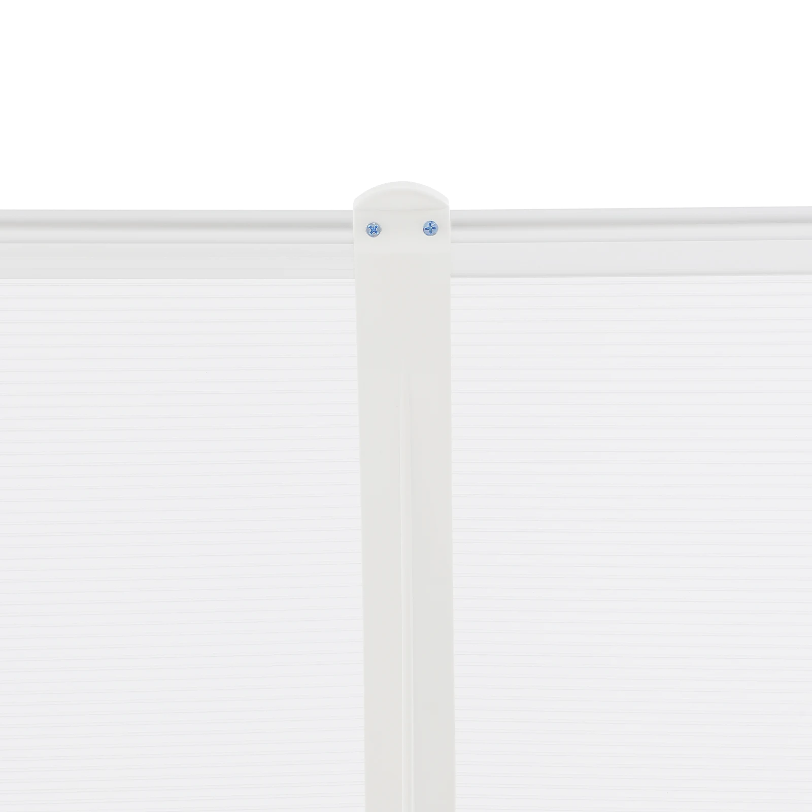 Front Door Arched Canopy Outdoor Shelter Aluminum PP+PC Clear White Wall Mounted -30~200°C Temperature Resistant for Entrance Ba