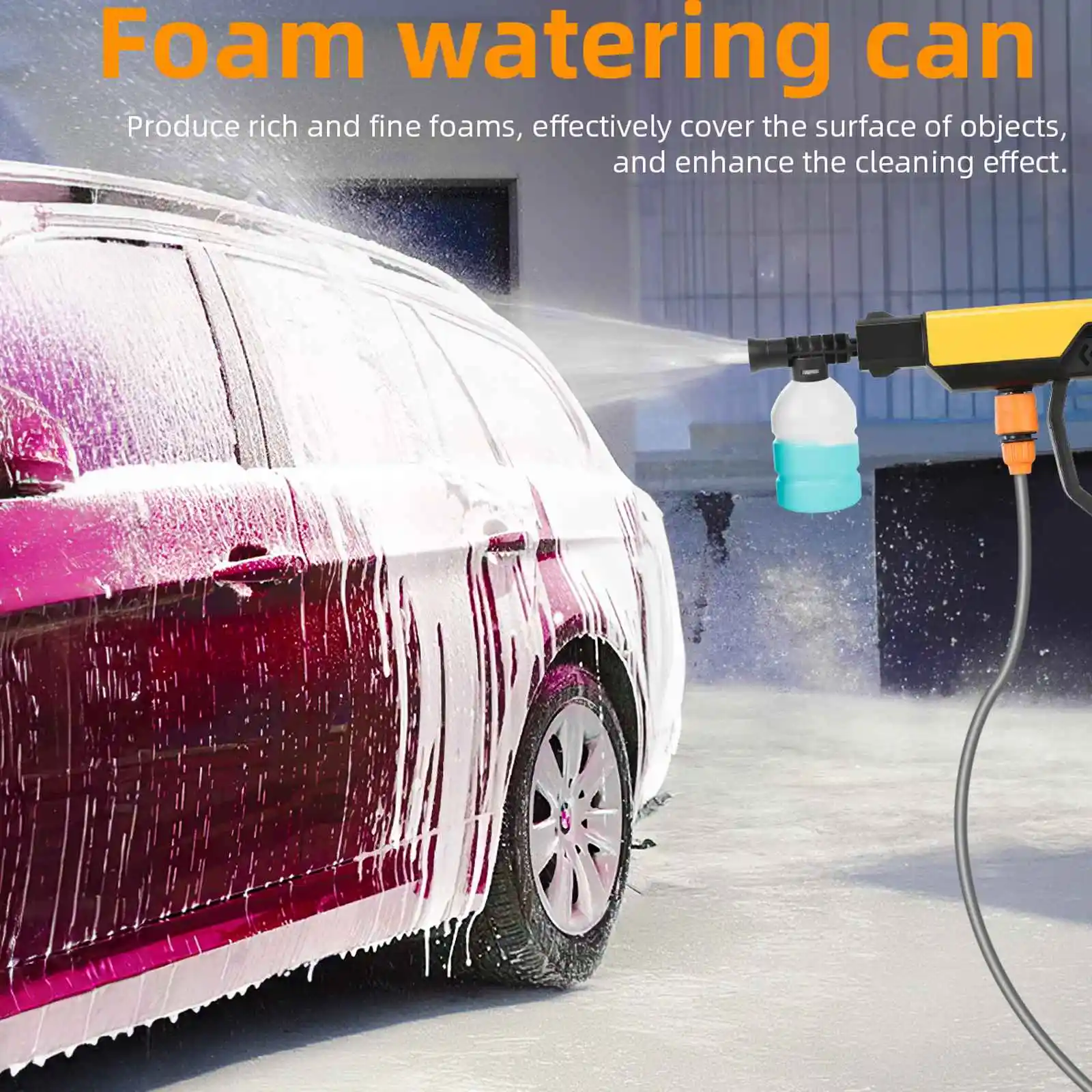 3500W 200Bar High Pressure Washer for Makita 18V, Brushed Electric Car Wash Gun with Garden Irrigation Tool