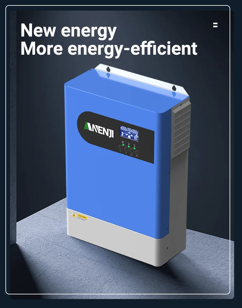 ANENJI 6.2KW Off-Grid Solar Inverter 12 Units Wifi Parallel Pure Sine Wave MPPT 120A & WiFi 500V PV Input for PV Solar Panel