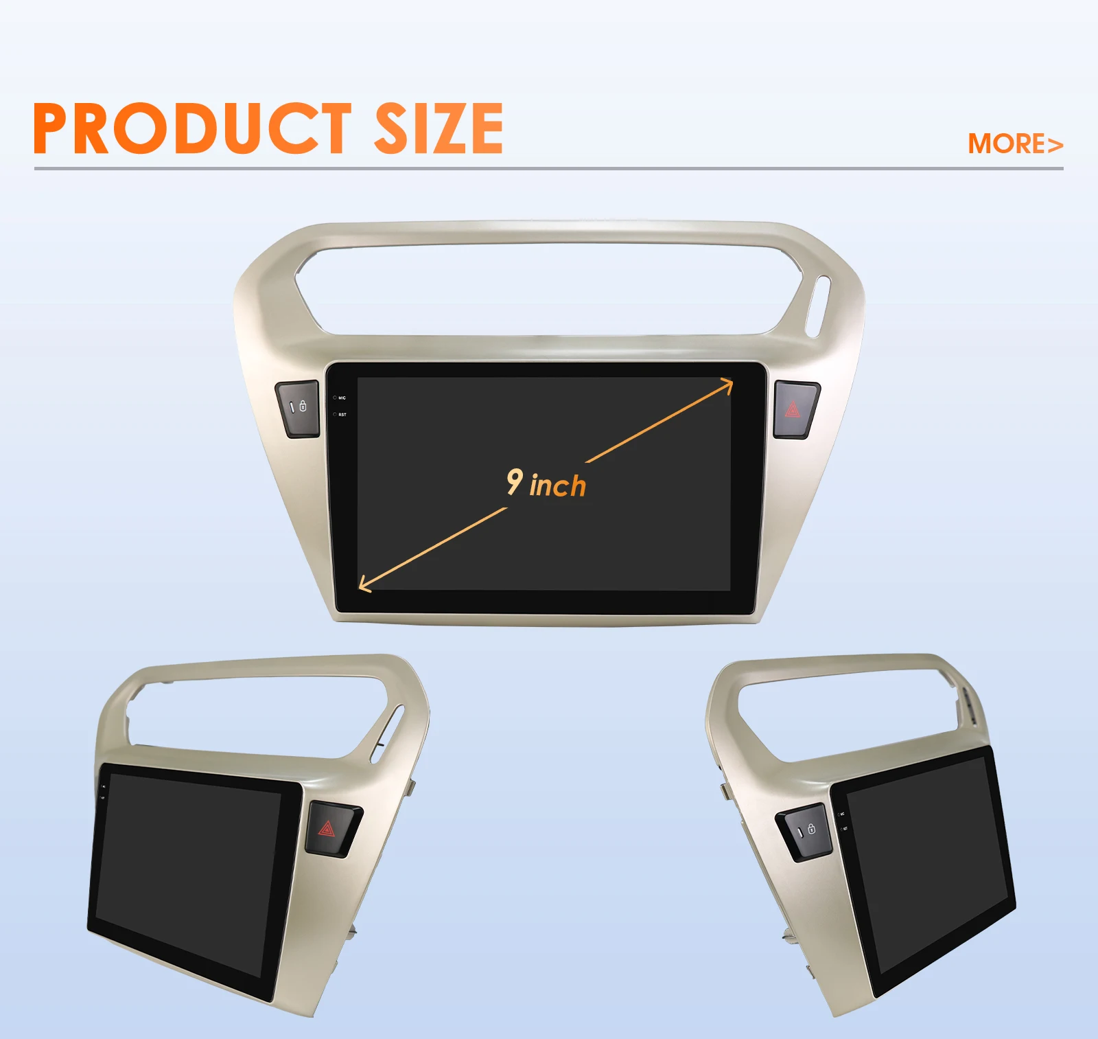 Hizpo 8g 128g 2Din Android 14 Car Radio for Peugeot 301/Citroen C-Elysee Elysee 2013-2018 Ai Car Multimedia Gps 4g Carplay 6115