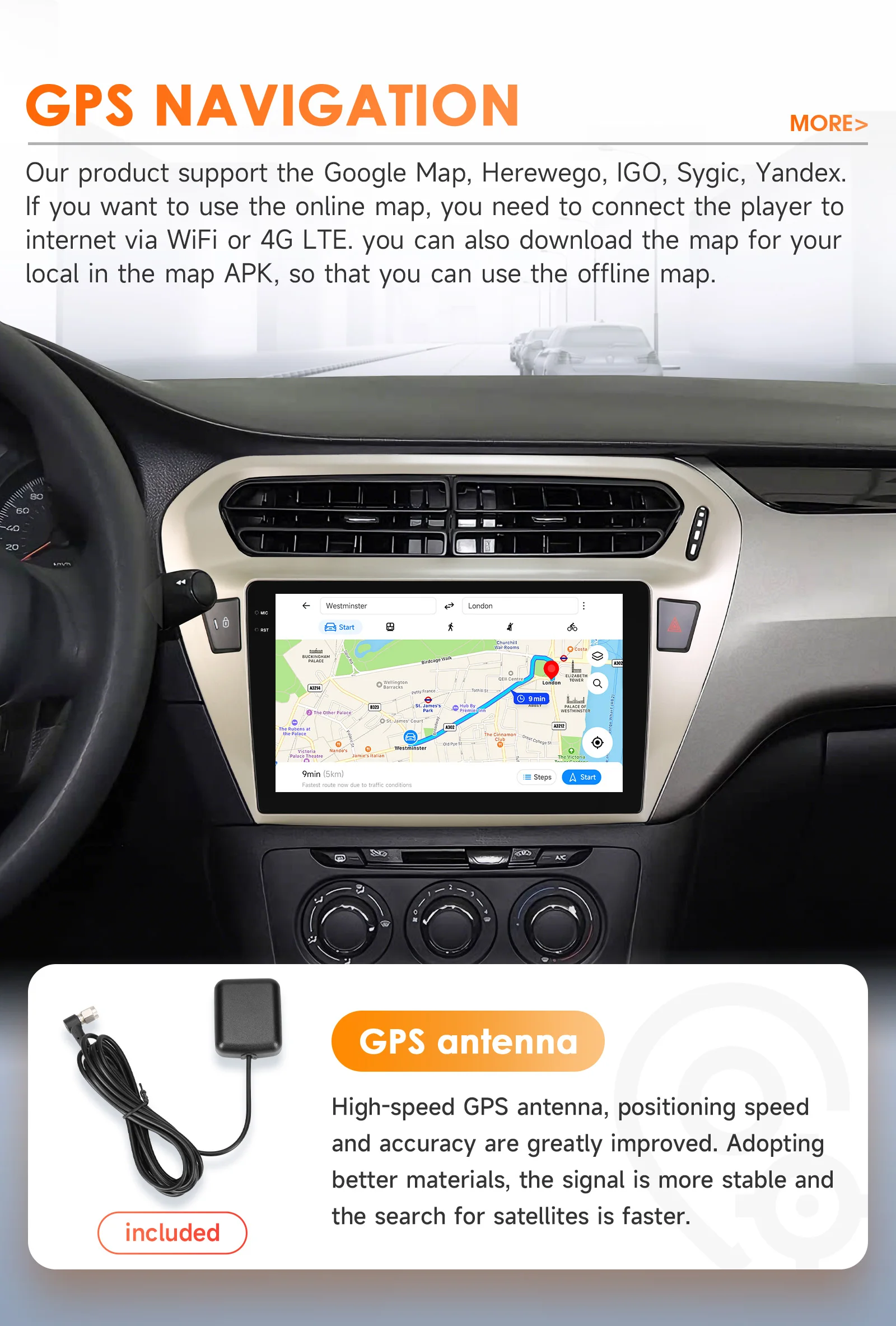 Hizpo 8g 128g 2Din Android 14 Car Radio for Peugeot 301/Citroen C-Elysee Elysee 2013-2018 Ai Car Multimedia Gps 4g Carplay 6115