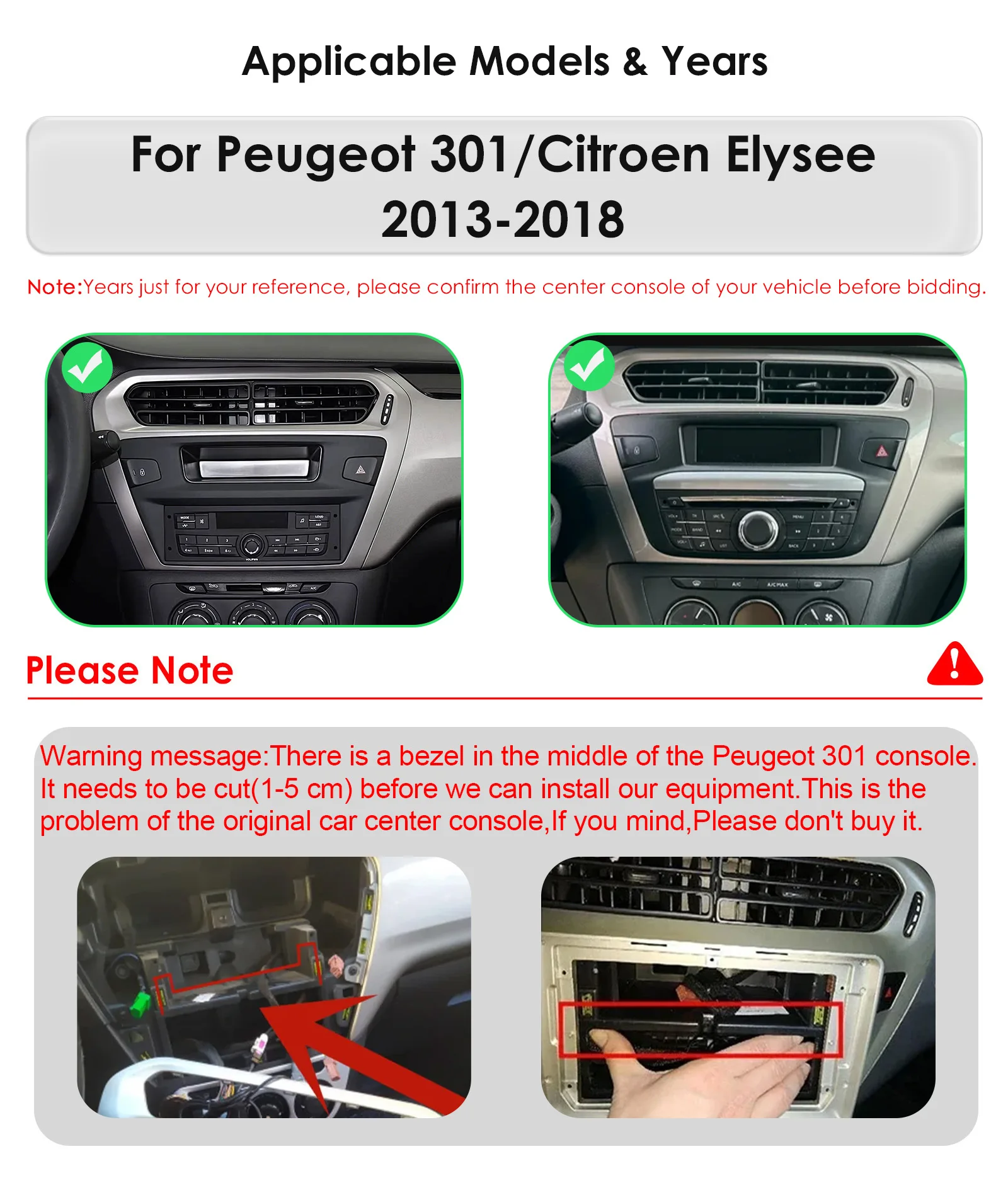Hizpo 8g 128g 2Din Android 14 Car Radio for Peugeot 301/Citroen C-Elysee Elysee 2013-2018 Ai Car Multimedia Gps 4g Carplay 6115