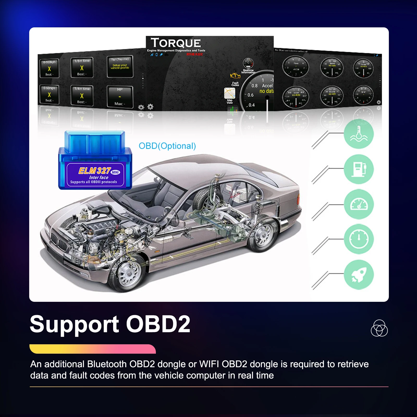 Podofo 8" Carplay Android Car Radio For Renault Para Car Intelligent System 2 Din GPS Navigation RDS Multimedia Player