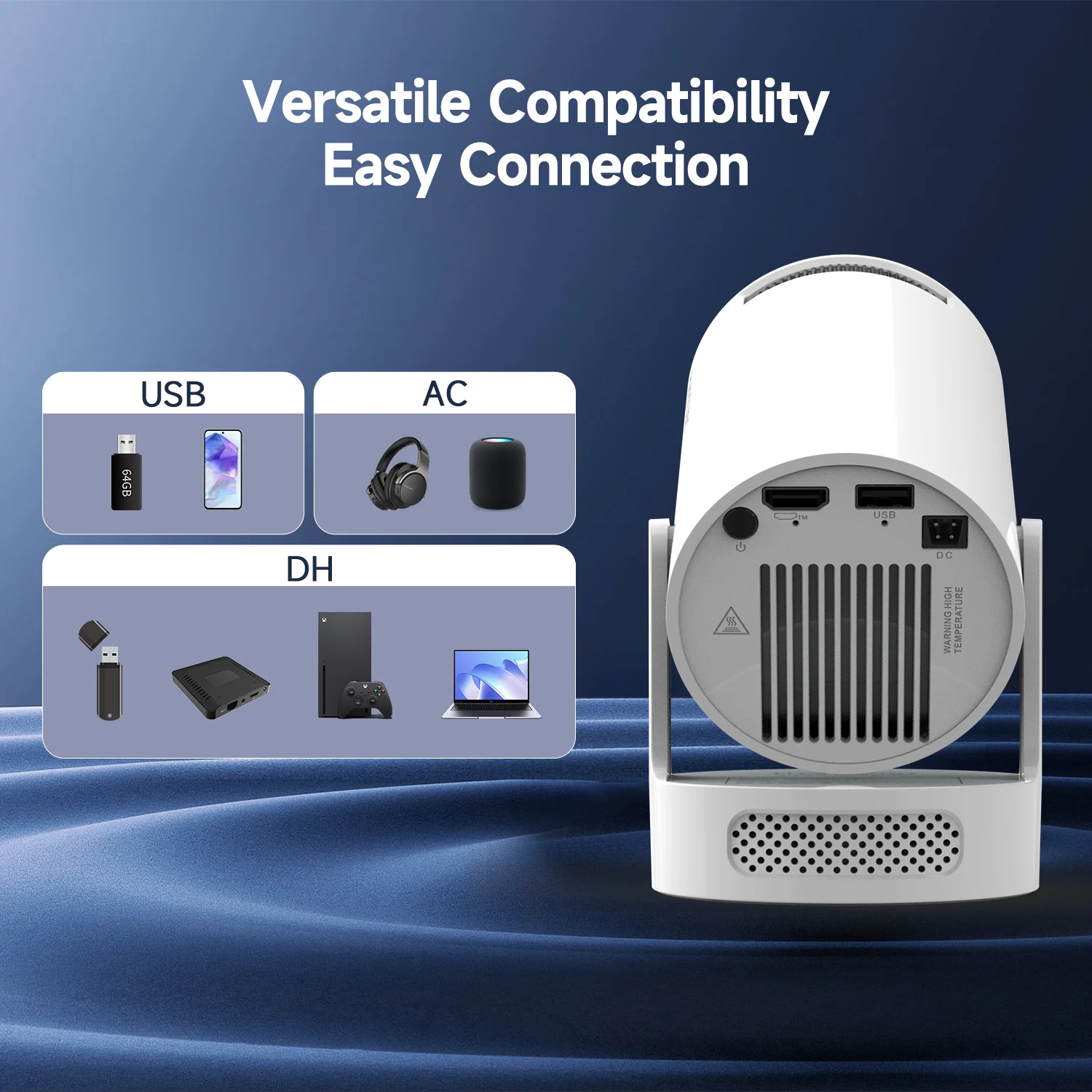 Magcubic HY300 Pro+ Voice Control Projector 8K Android 14 Beam 8000 Lumens Wifi6 BT5.4 Cinema Outdoor Portable Add Airmouse