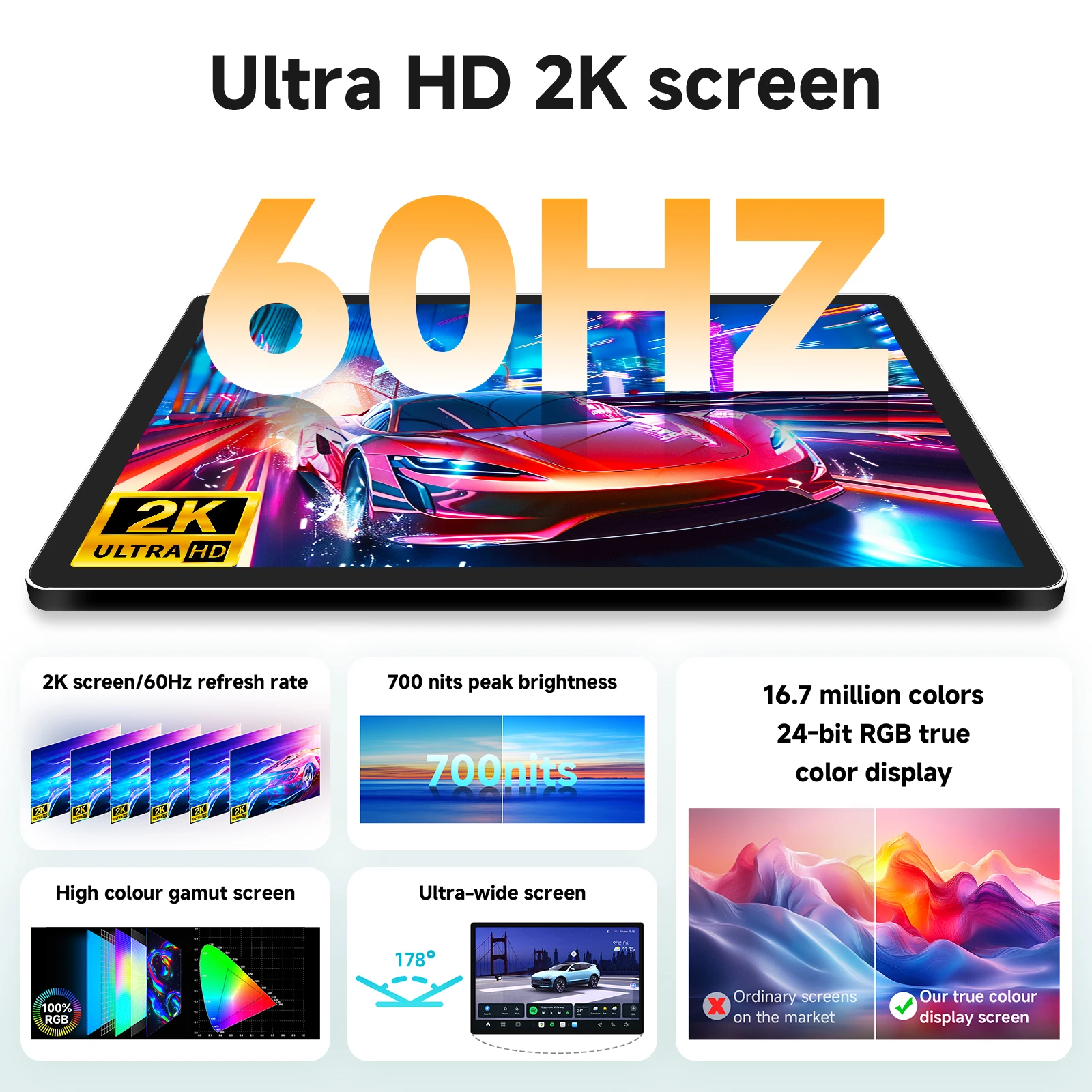2K Car Intelligent Screen GPS Stereo For Fiat Panda 2003 - 2012 Carplay Android Auto radio ADAS 360 Camera multimedia player