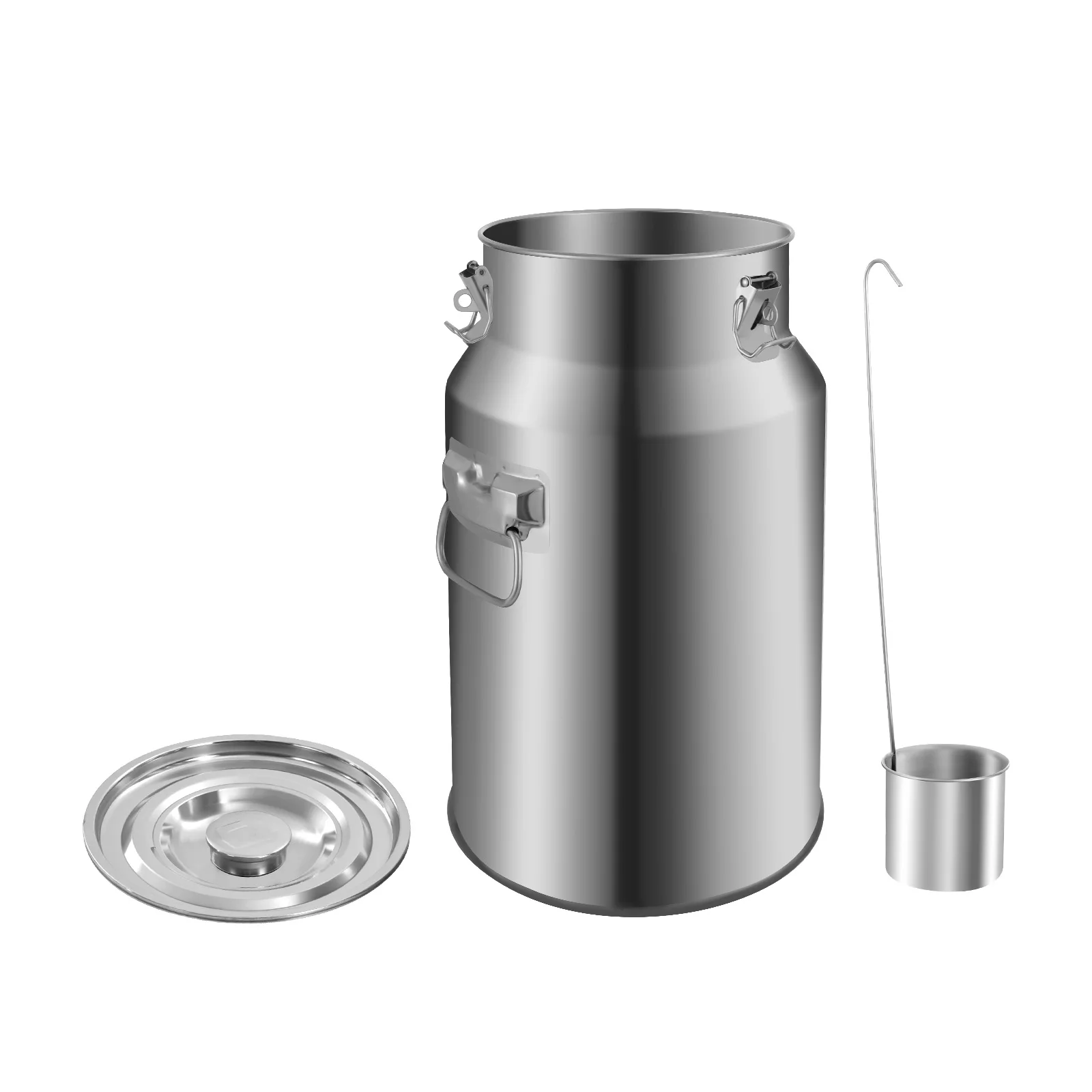 18L 201 Stainless Steel Bucket with Lid 4 76Gal Capacity Container for Beer Water Oil Storage Restaurant Home Kitchen Camping