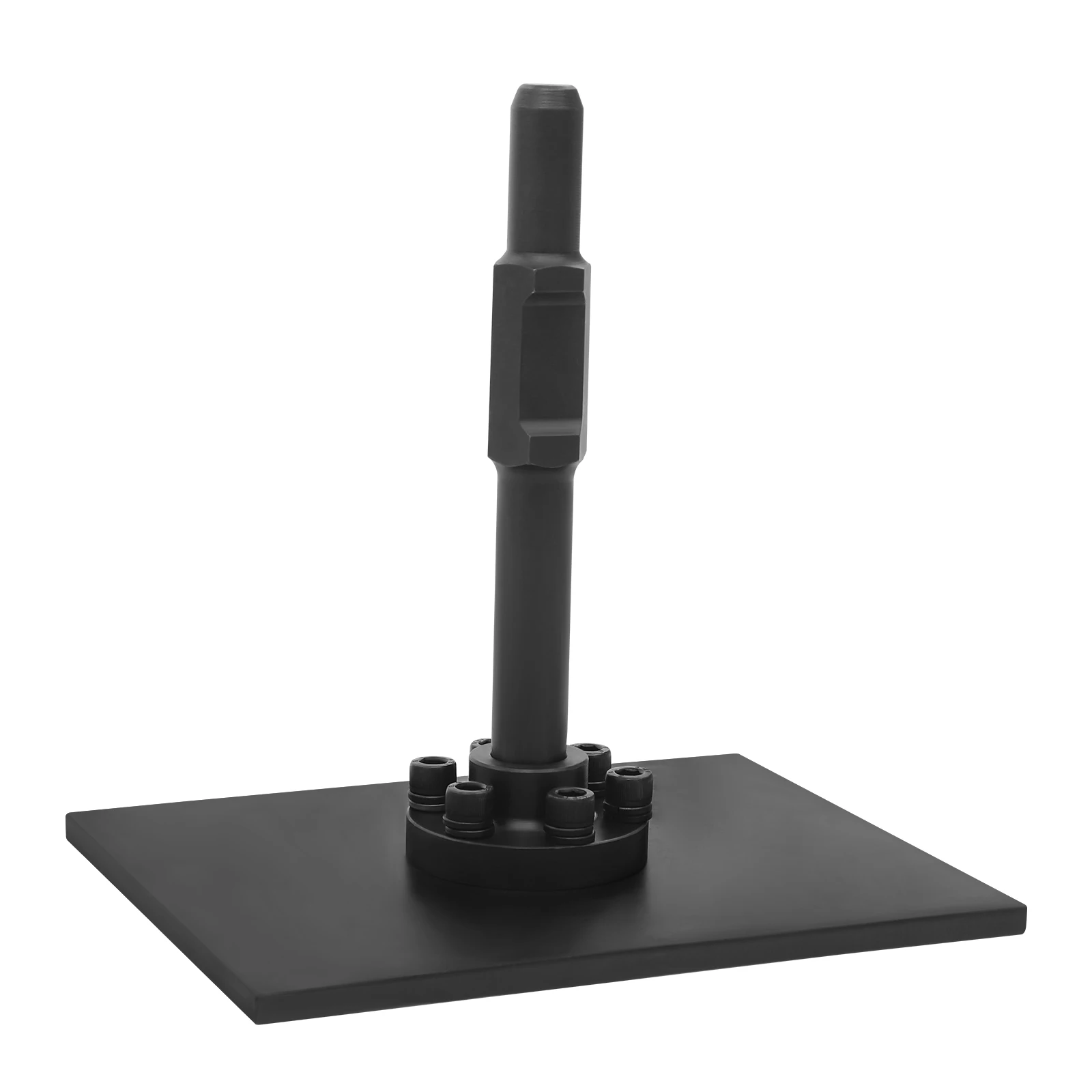 Tamping Shaft Plate, Heavy-duty Tamper Plate with 30mm Rod, 40CR Steel Compactor Plate for Road Construction, Trench, 26*20.5cm