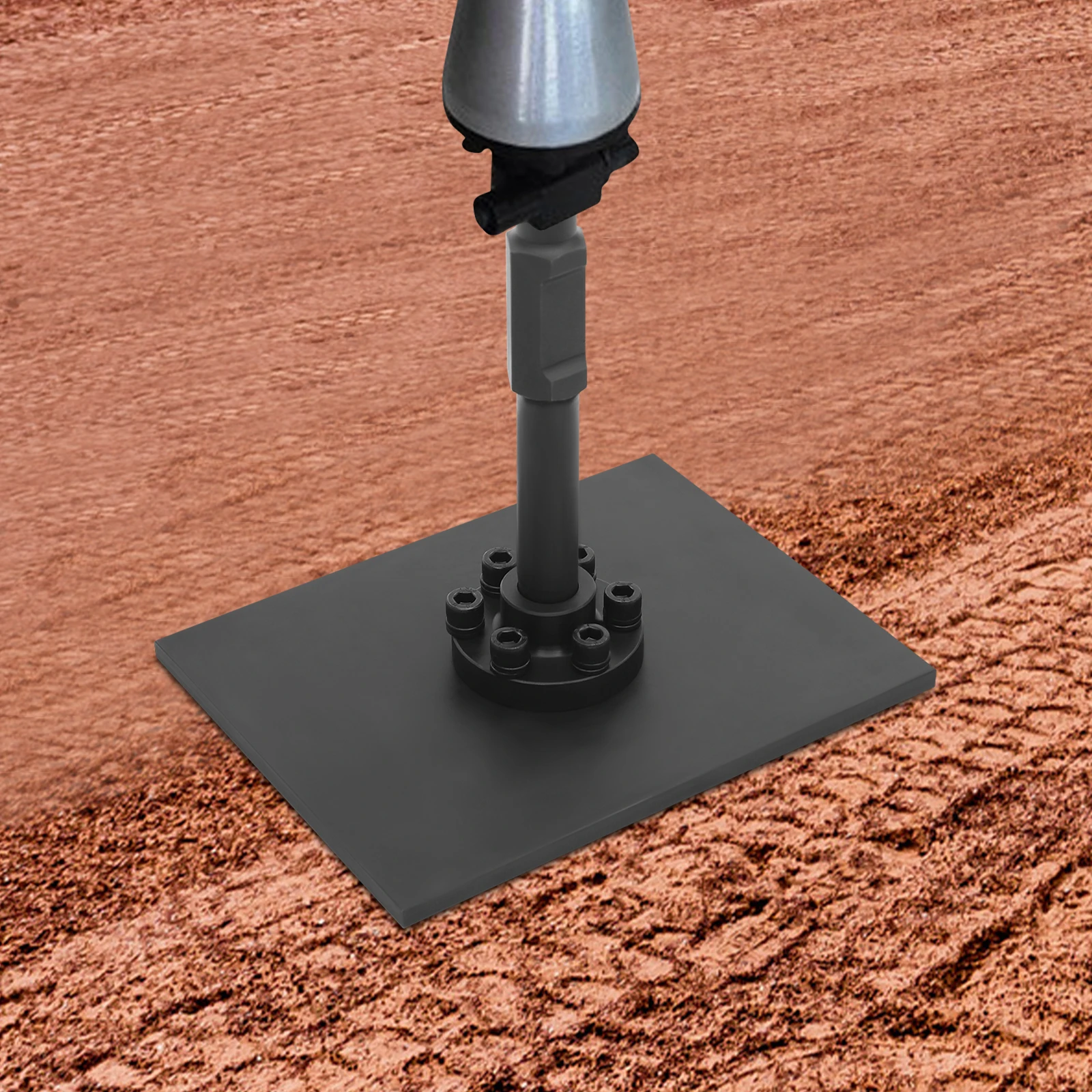 Tamping Shaft Plate, Heavy-duty Tamper Plate with 30mm Rod, 40CR Steel Compactor Plate for Road Construction, Trench, 26*20.5cm