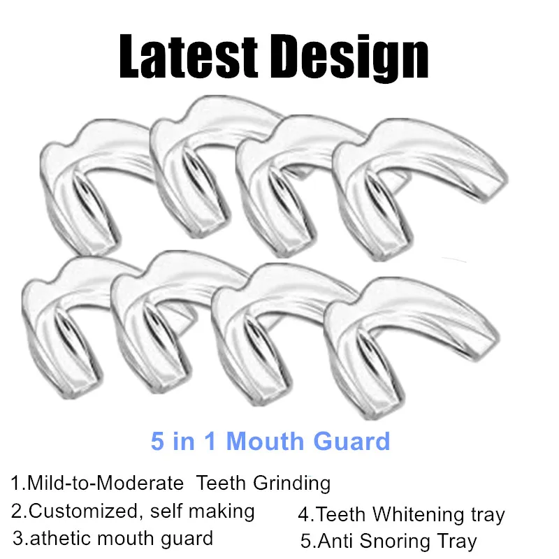 2 Dental Oral Hygiene Customized Moldable Mouth Night Guard for Teeth Grinding Bruxism Sport Athletic Whitening Tray Braces